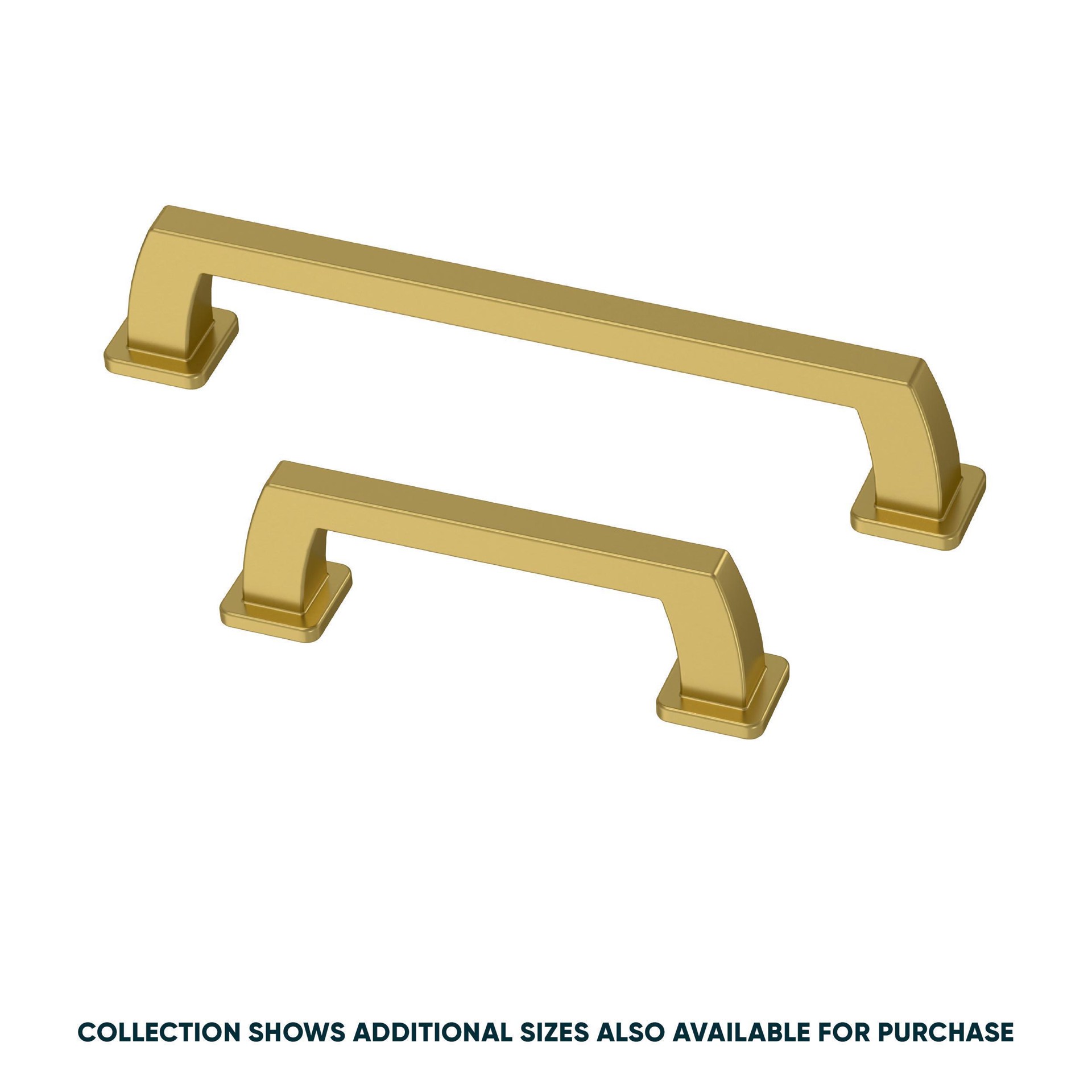 slide 3 of 6, Origin 21 Mattis 3-in , 76mm Center to Center Brushed Gold Rectangular Handle Drawer Pull, 1 ct
