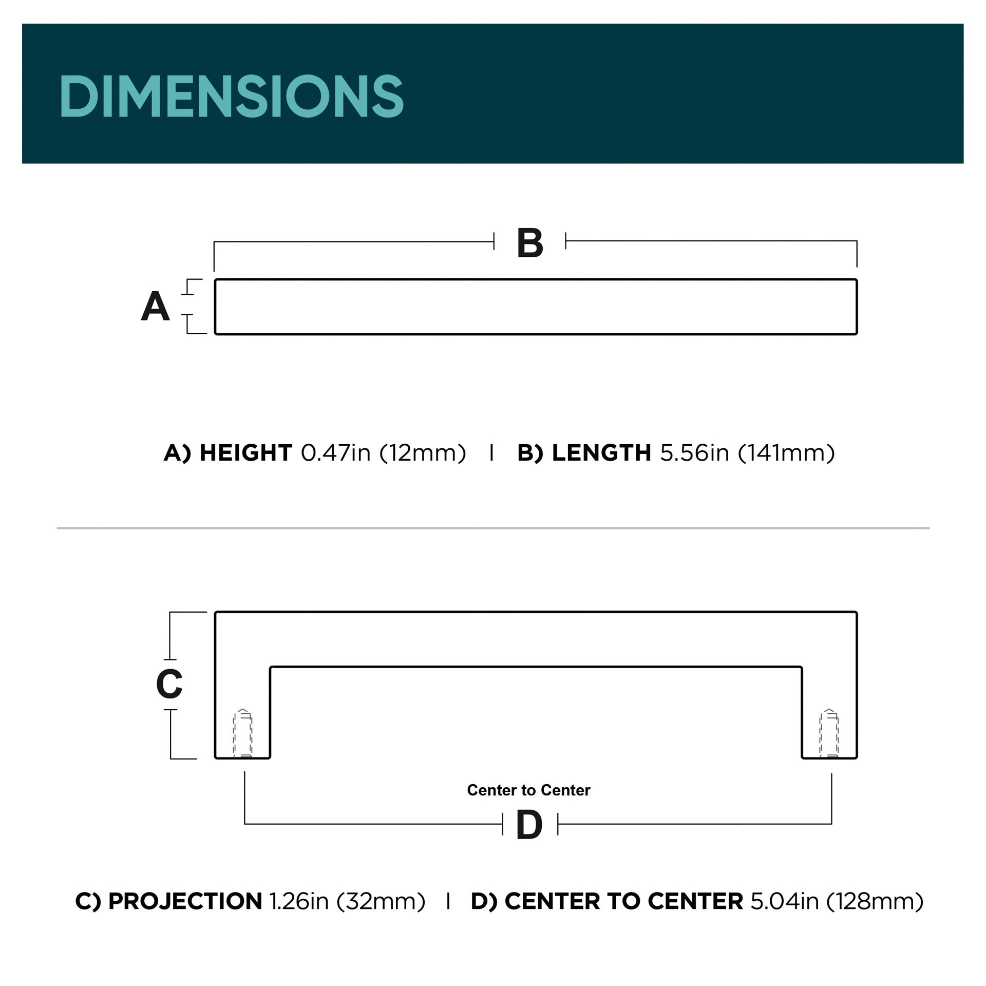 slide 4 of 6, Origin 21 Zoey 5-1/16-in , 128mm Center to Center Blue Gray Square Handle Drawer Pull, 1 ct