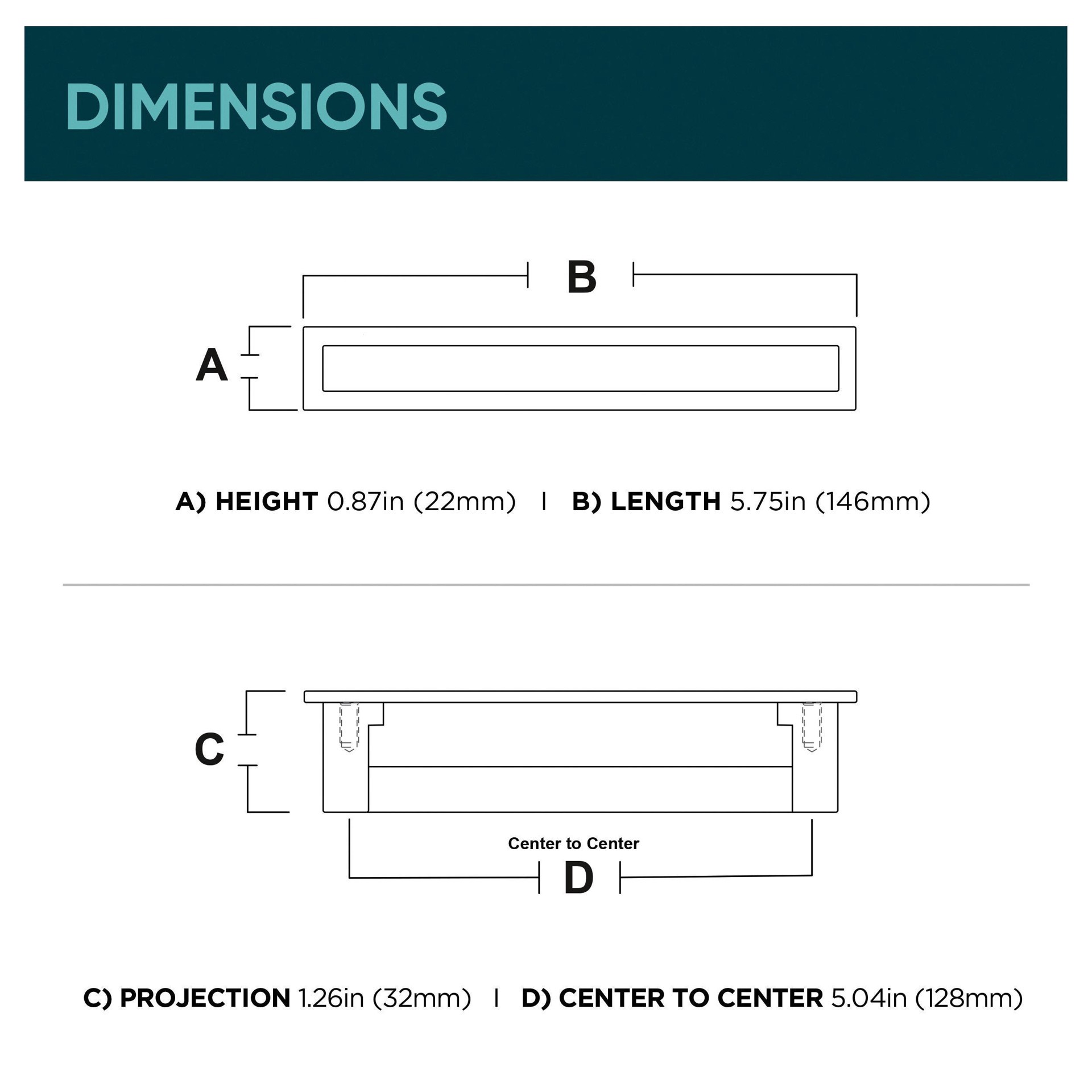 slide 5 of 6, Origin 21 Reva 5-1/16-in , 128mm Center to Center Matte Black Brushed Gold Square Handle Drawer Pull, 1 ct