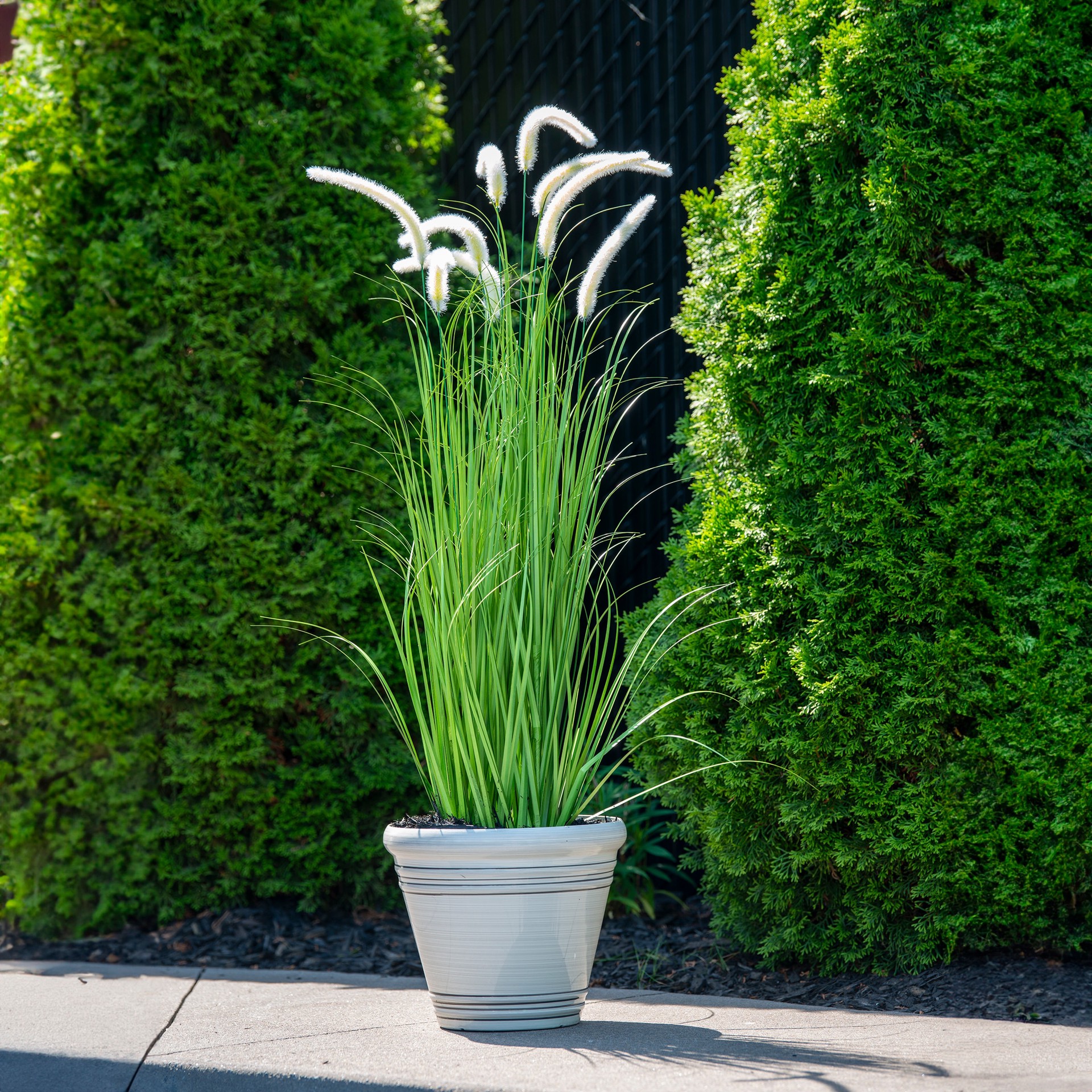 slide 4 of 5, naturae decor 47.2-in Green Indoor/Outdoor Floor Pampas Grass Artificial plant, 1 ct