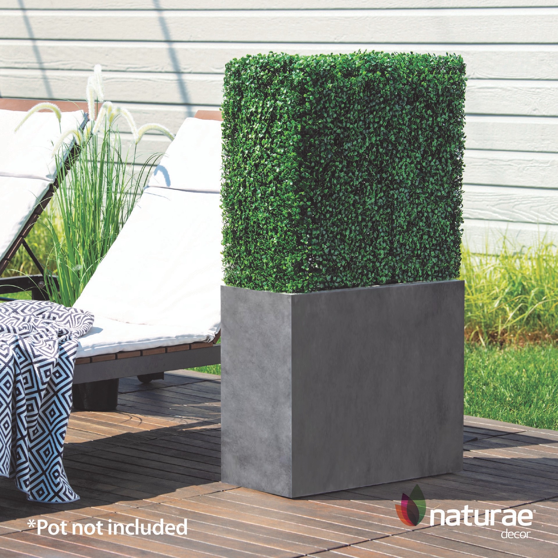 slide 5 of 5, naturae decor 20-in Green Indoor/Outdoor Floor Boxwood Artificial plant, 1 ct