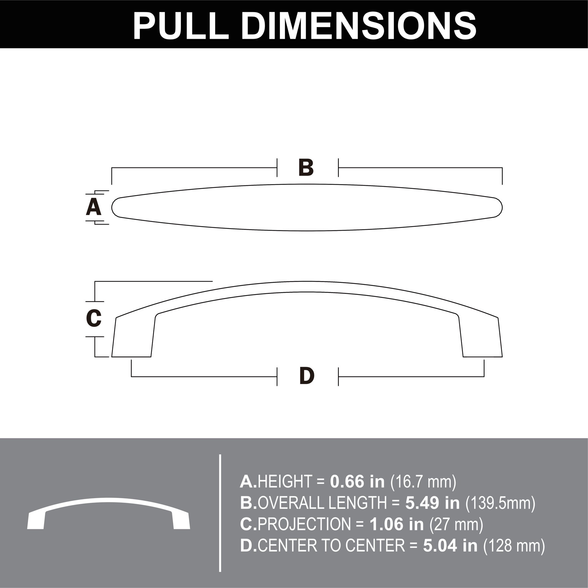slide 5 of 5, allen + roth Juniper 5-in , 128mm Center to Center Satin nickel Arch Handle Drawer Pull, 1 ct