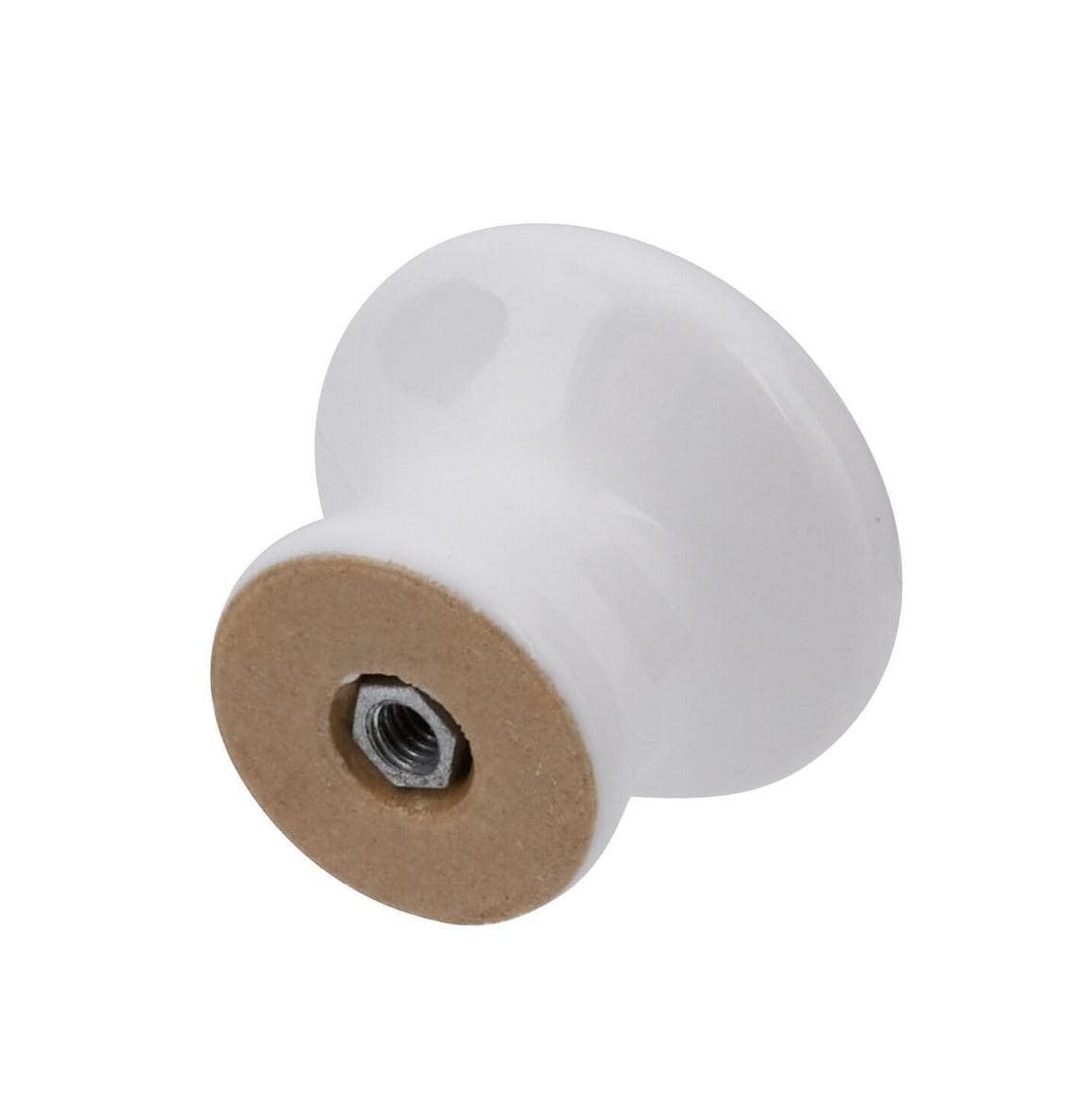 slide 2 of 4, allen + roth white Cabinet Knob, 1 ct