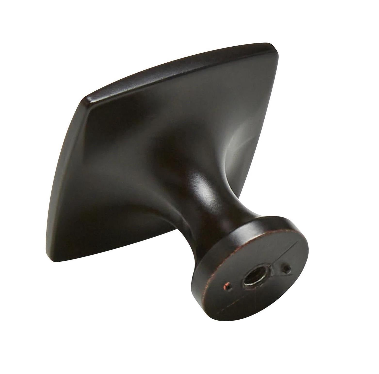 slide 2 of 5, allen + roth Marigold 1-3/8-in Aged bronze Square Modern Cabinet Knob, 1 ct