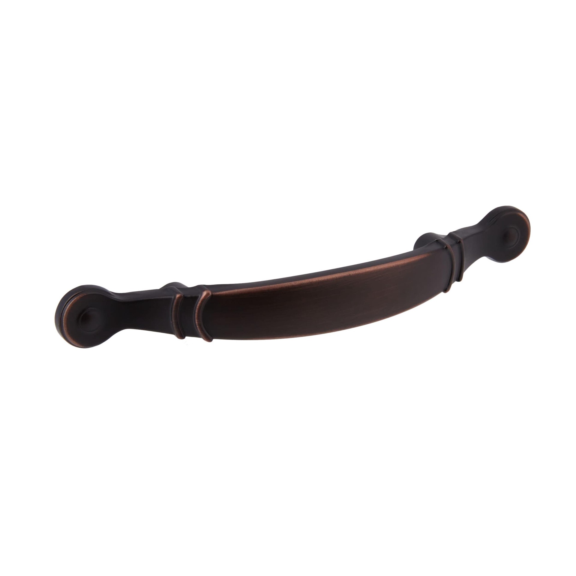 slide 1 of 5, allen + roth Strap Pull 3-in , 76mm Center to Center Aged bronze Arch Handle Drawer Pull, 1 ct