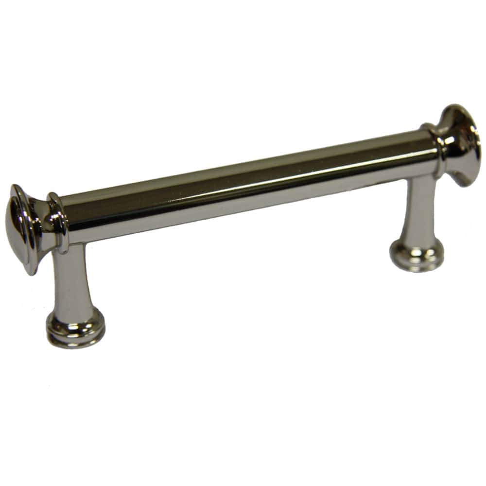slide 1 of 5, allen + roth AGNES 3-in , 76mm Center to Center Polished nickel Novelty Handle Drawer Pull, 1 ct