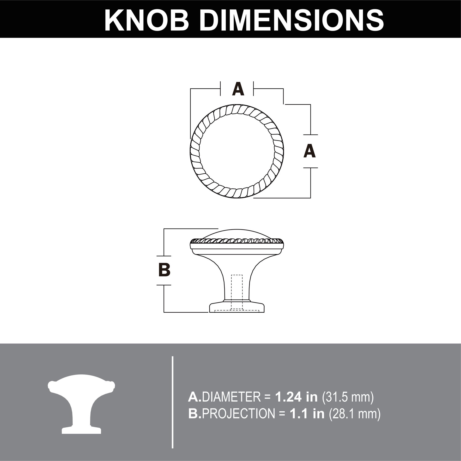 slide 5 of 5, allen + roth Anika 1-1/4-in Satin nickel Round Transitional Cabinet Knob, 1 ct