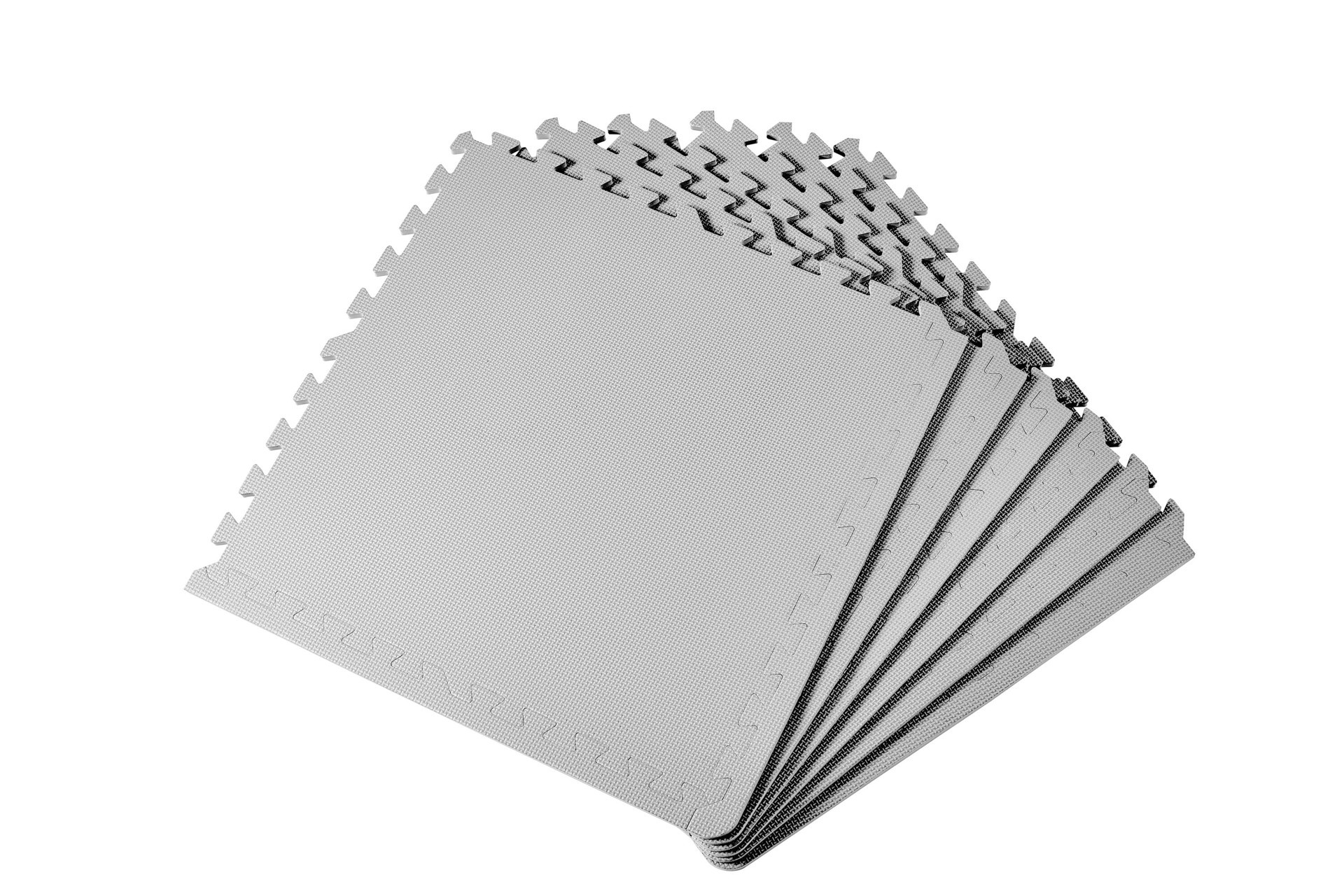 slide 3 of 5, Project Source 24-in x 24-in Interlocking Light Grey Foam Non-Slip Grip Indoor Home Play Mat 6 -Pack, 1 ct