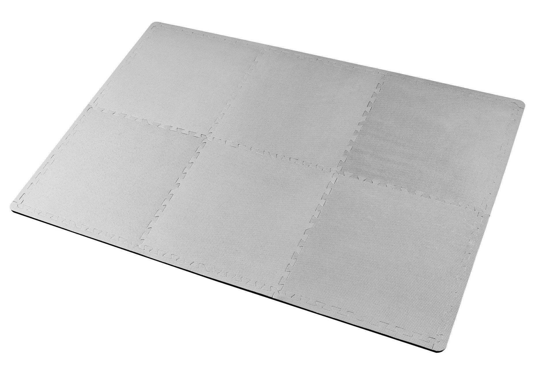 slide 5 of 5, Project Source 24-in x 24-in Interlocking Light Grey Foam Non-Slip Grip Indoor Home Play Mat 6 -Pack, 1 ct