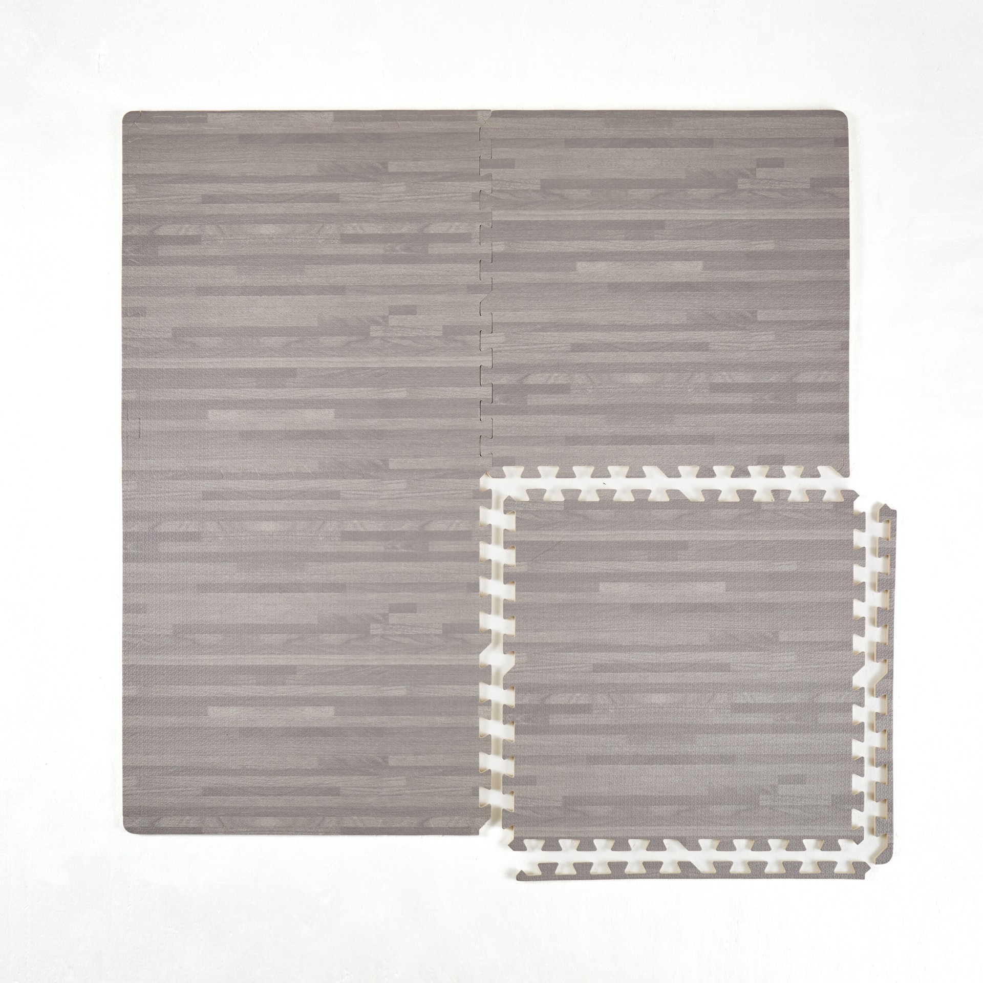 slide 4 of 5, Project Source 24-in x 24-in Interlocking Wood Foam Non-Slip Grip Indoor Home Play Mat 4 -Pack, 1 ct