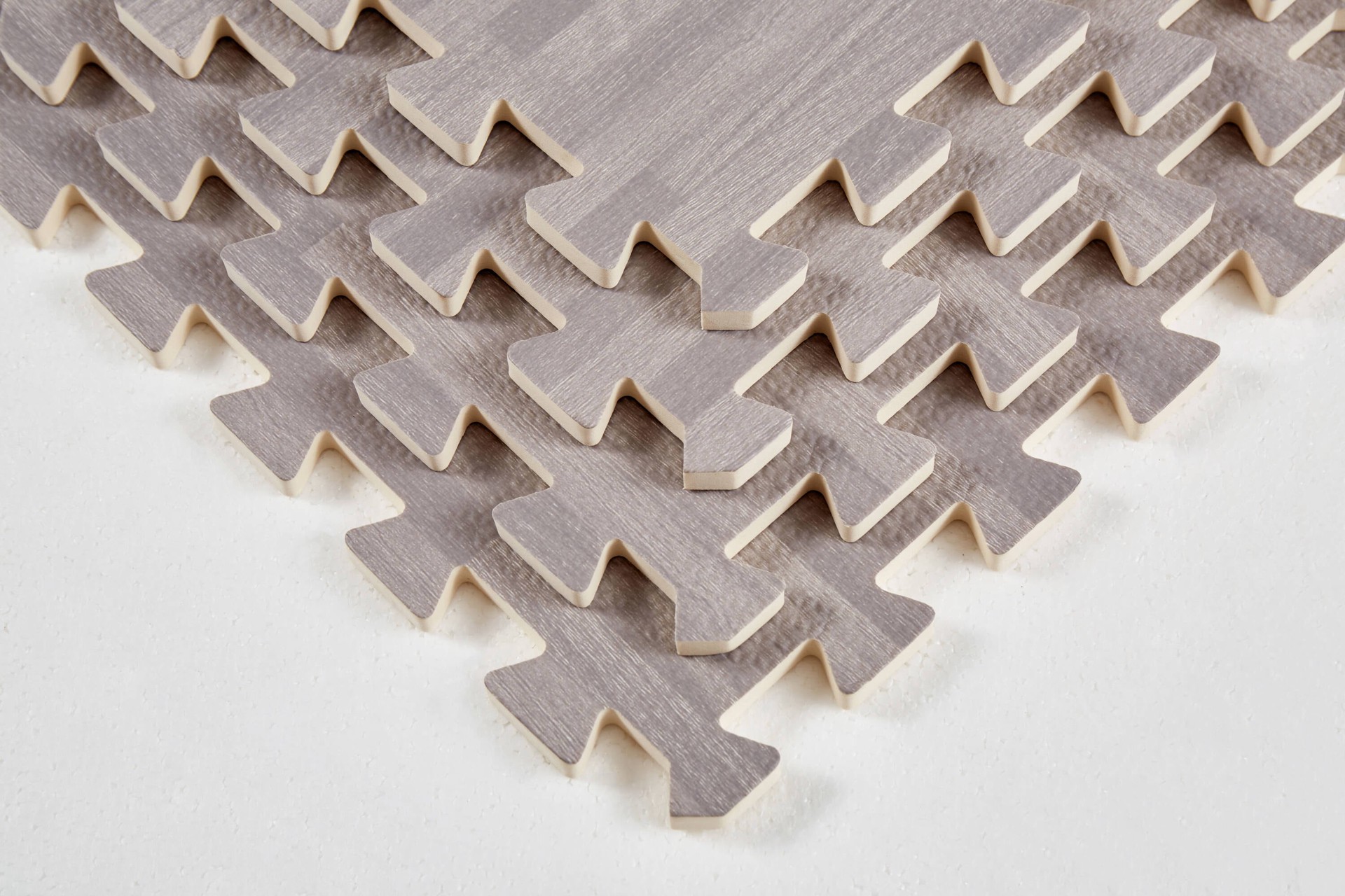 slide 5 of 5, Project Source 24-in x 24-in Interlocking Wood Foam Non-Slip Grip Indoor Home Play Mat 4 -Pack, 1 ct