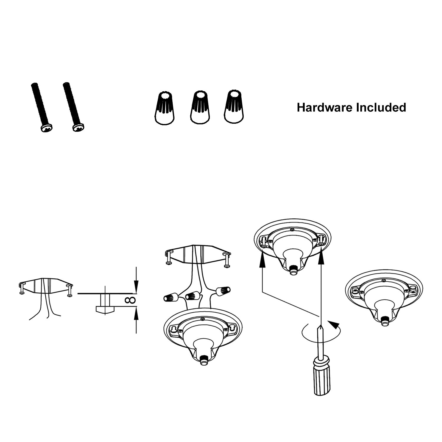 slide 5 of 6, Utilitech 4.72-in white lamp socket holder Steel Ceiling Light Mount, 1 ct