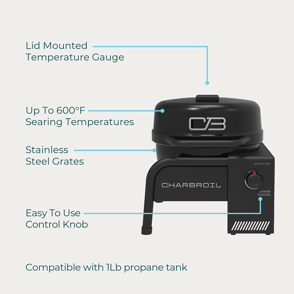 slide 6 of 6, Charbroil 180-Sq. in Black Portable Liquid propane Grill, 1 ct