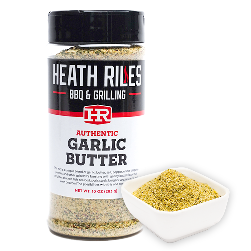 slide 4 of 4, Heath Riles BBQ 16-oz GARLIC BUTTER Rub/Seasoning, 1 ct