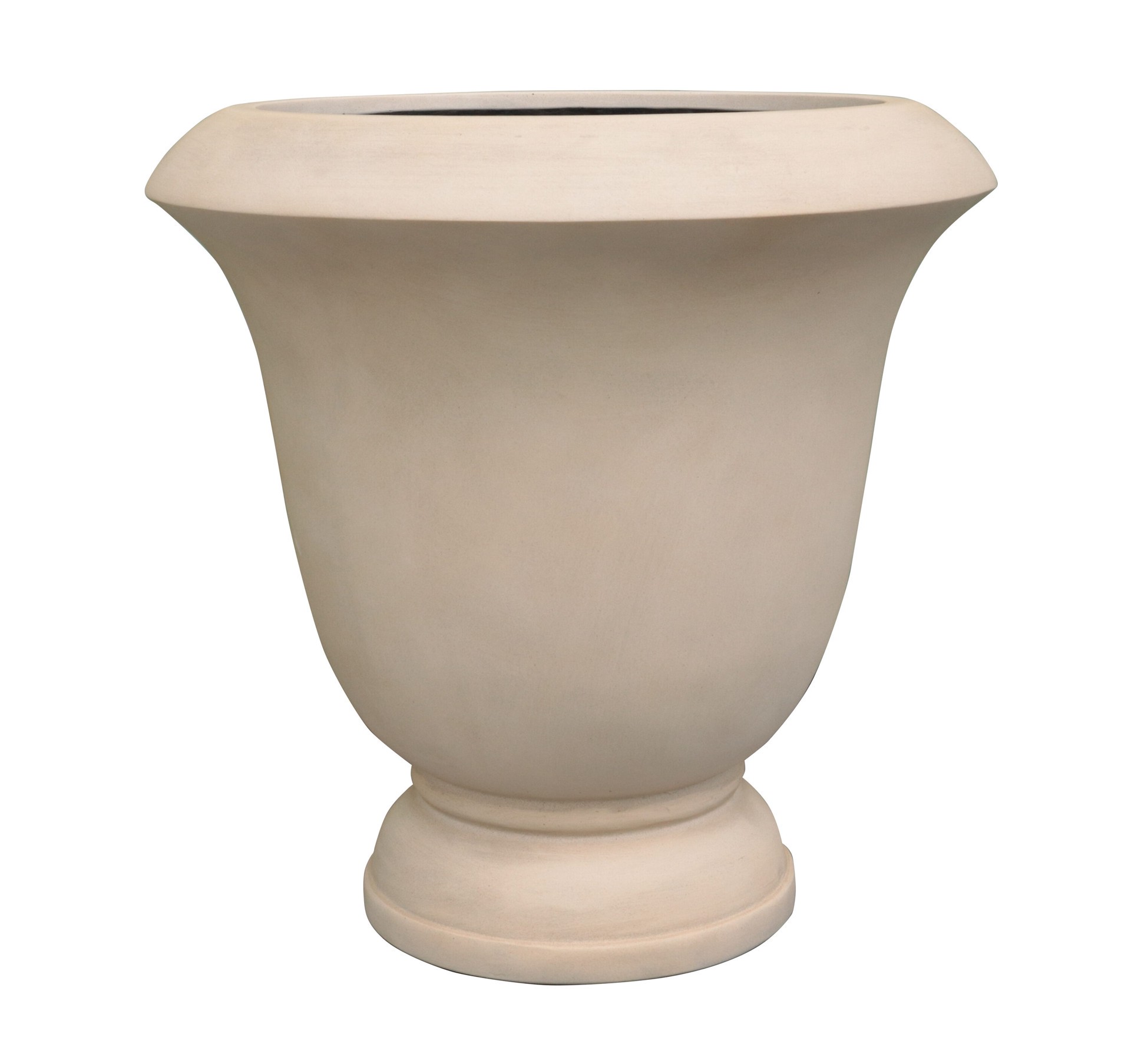 slide 1 of 3, allen + roth Round 18.0-in W x 18.0-in L White Cement Indoor/Outdoor Planter, 1 ct