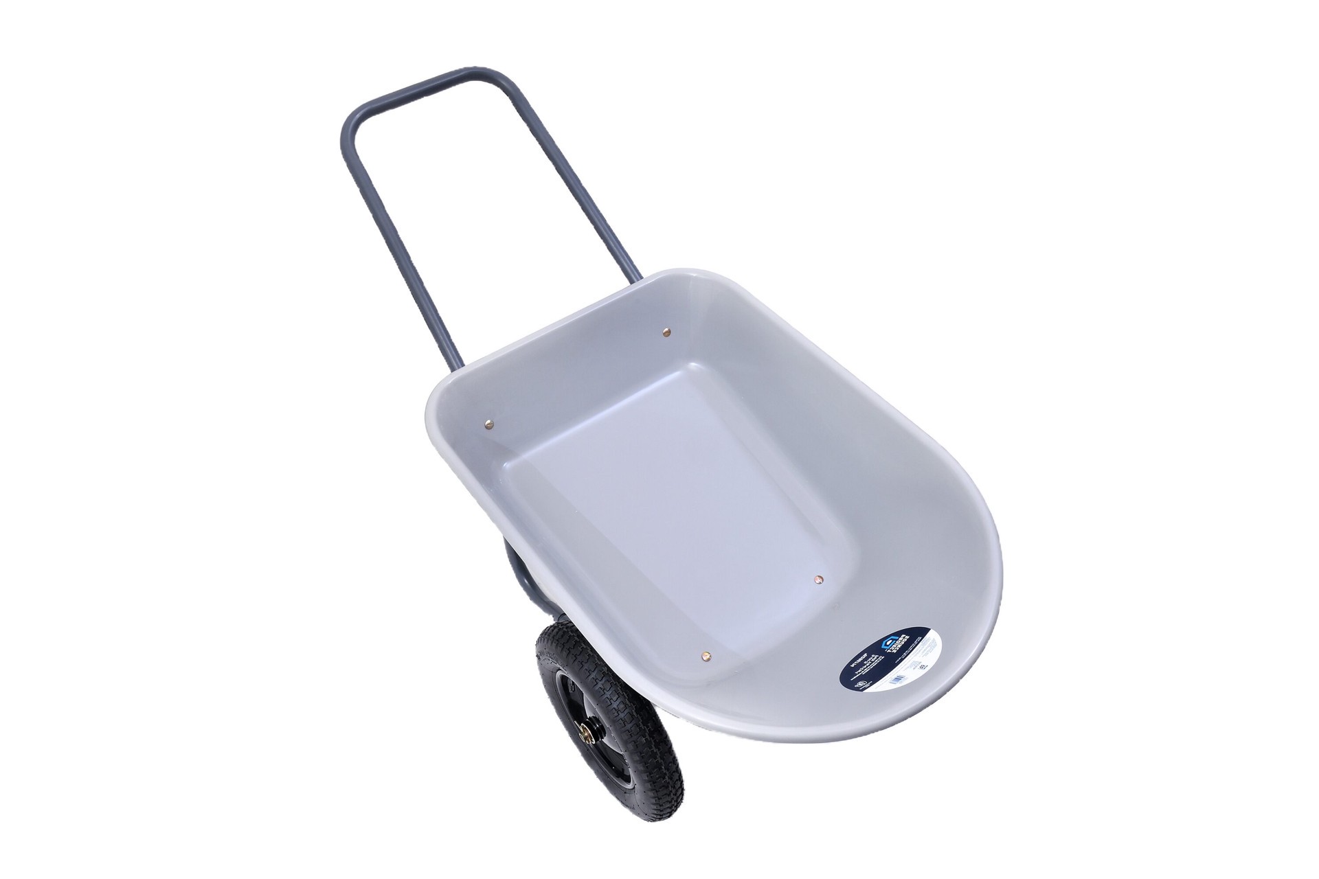 slide 3 of 6, Project Source 5-cu ft 2 Wheel Poly Push Wheelbarrow, 1 ct
