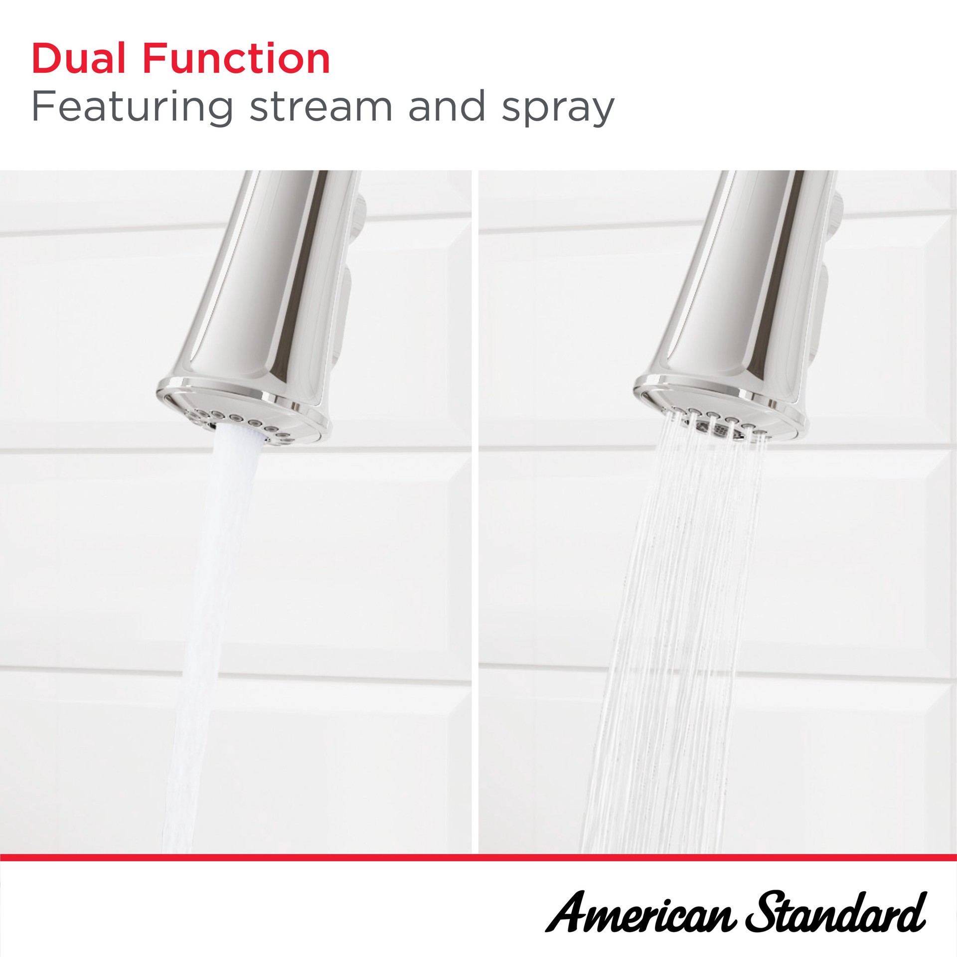 slide 5 of 6, American Standard Southport Stainless Steel Single Handle Deck-mount Pull-down Kitchen Faucet with Sprayer (Includes Deck Plate), 1 ct