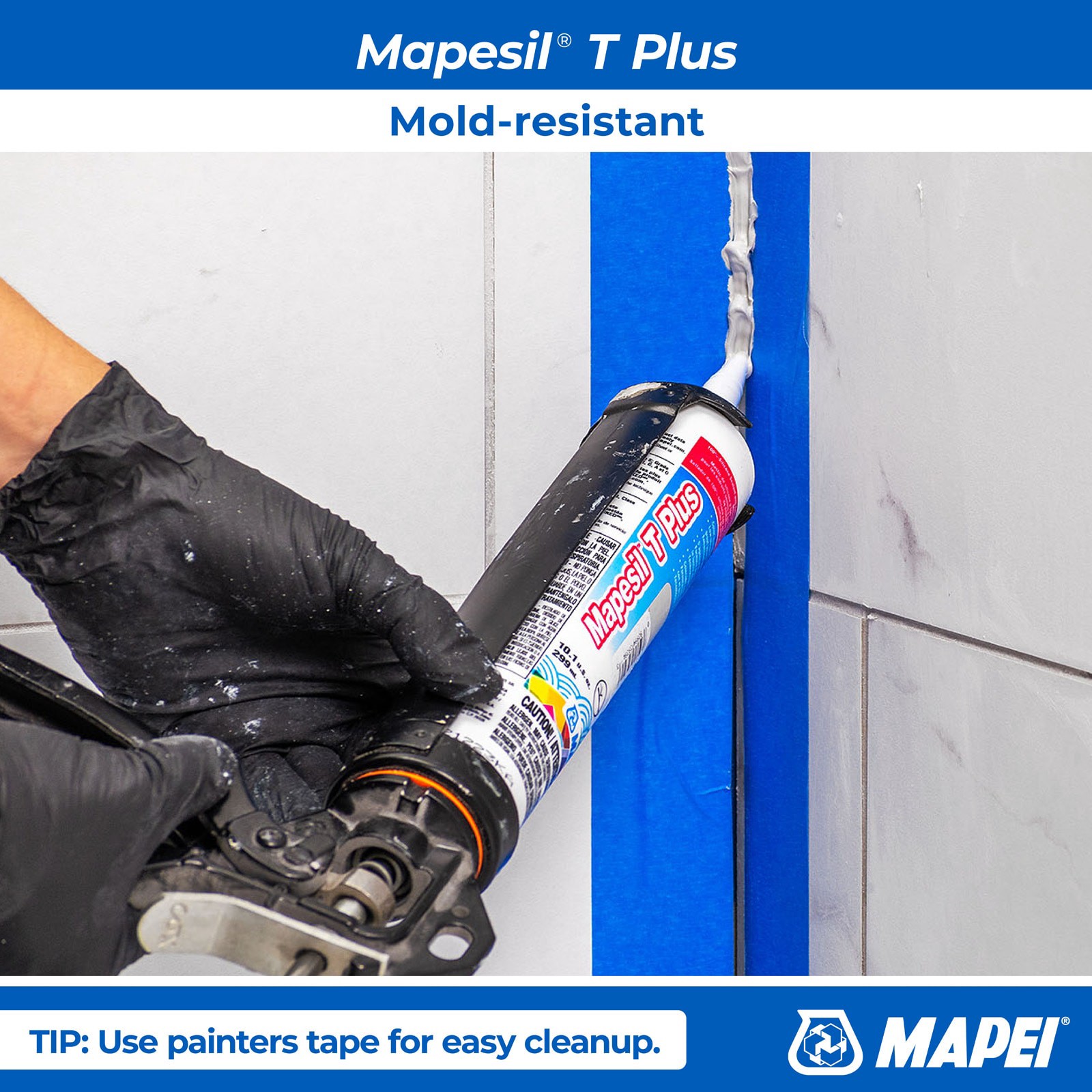 slide 4 of 6, MAPEI Mapesil T Plus 10.1-oz Tile and Grout Pale Umber #5044 Silicone Caulk, 1 ct