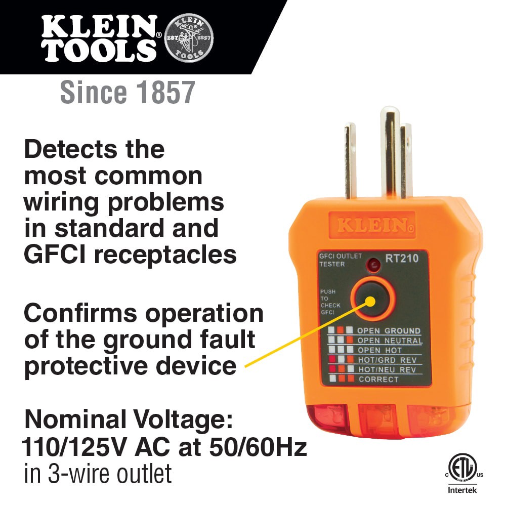 slide 6 of 6, Klein Tools Voltage Testers and Receptacle Tester Kit, 1 ct