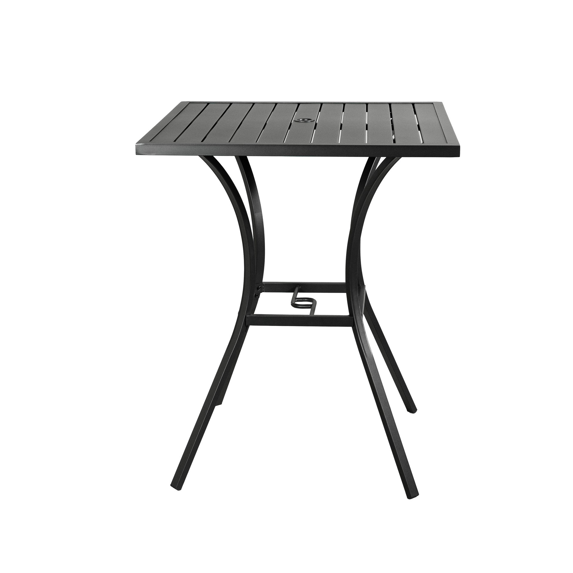 slide 6 of 6, Style Selections Pelham Bay Square Outdoor Bar height 32-in W x 32-in L with Umbrella Hole, 1 ct