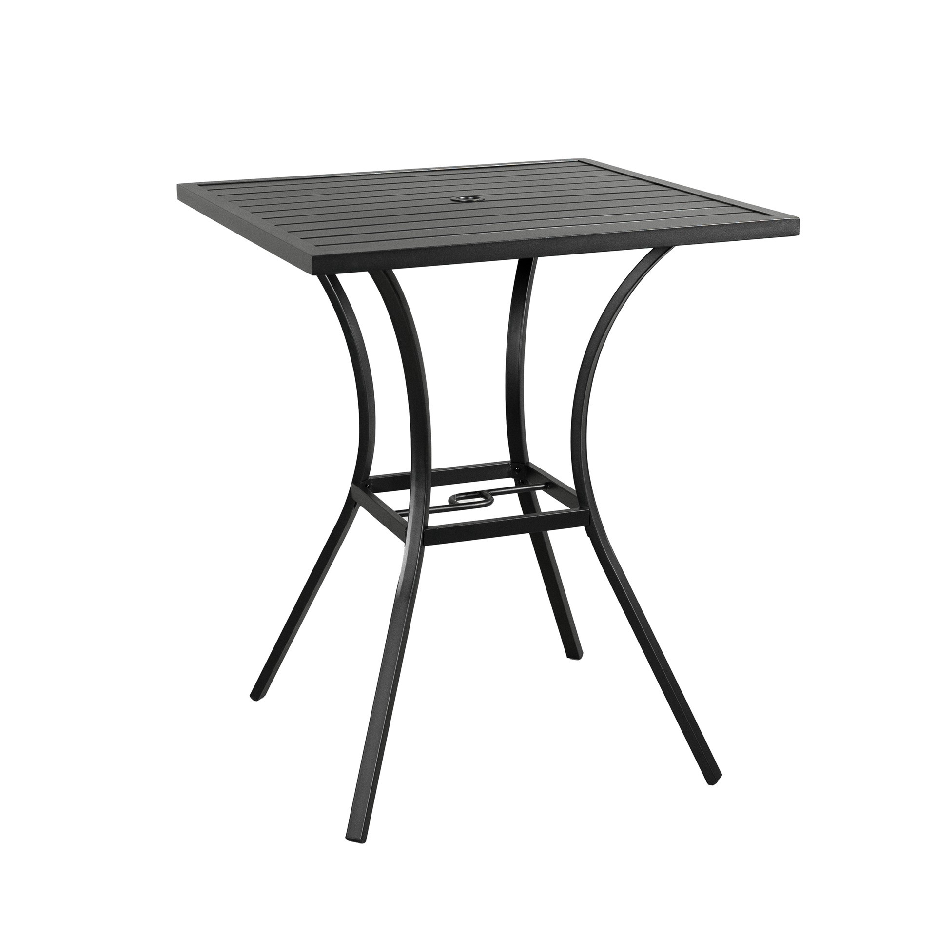 slide 1 of 6, Style Selections Pelham Bay Square Outdoor Bar height 32-in W x 32-in L with Umbrella Hole, 1 ct