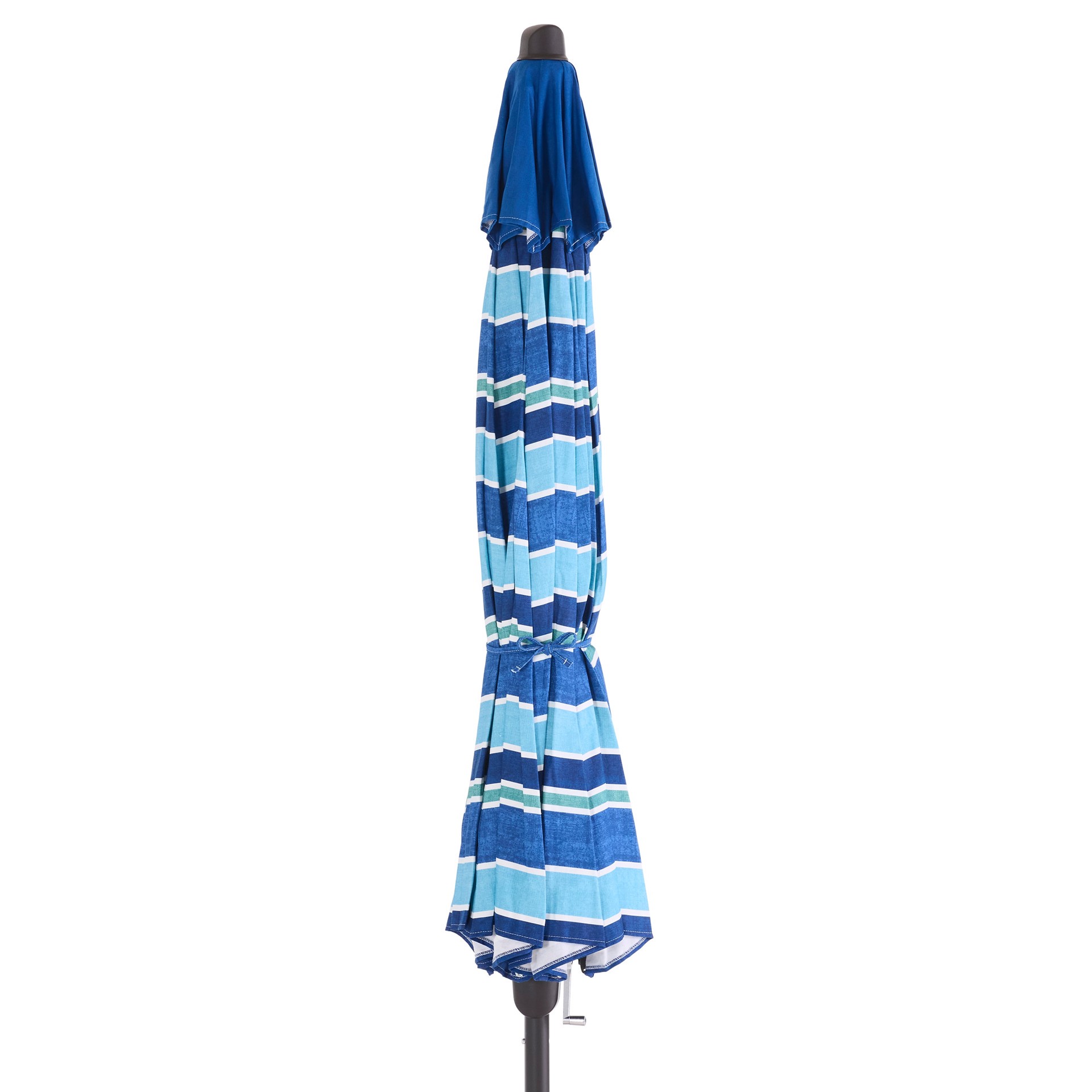 slide 3 of 6, allen + roth 9-ft Aluminum Blue Auto-tilt Market Patio Umbrella, 1 ct