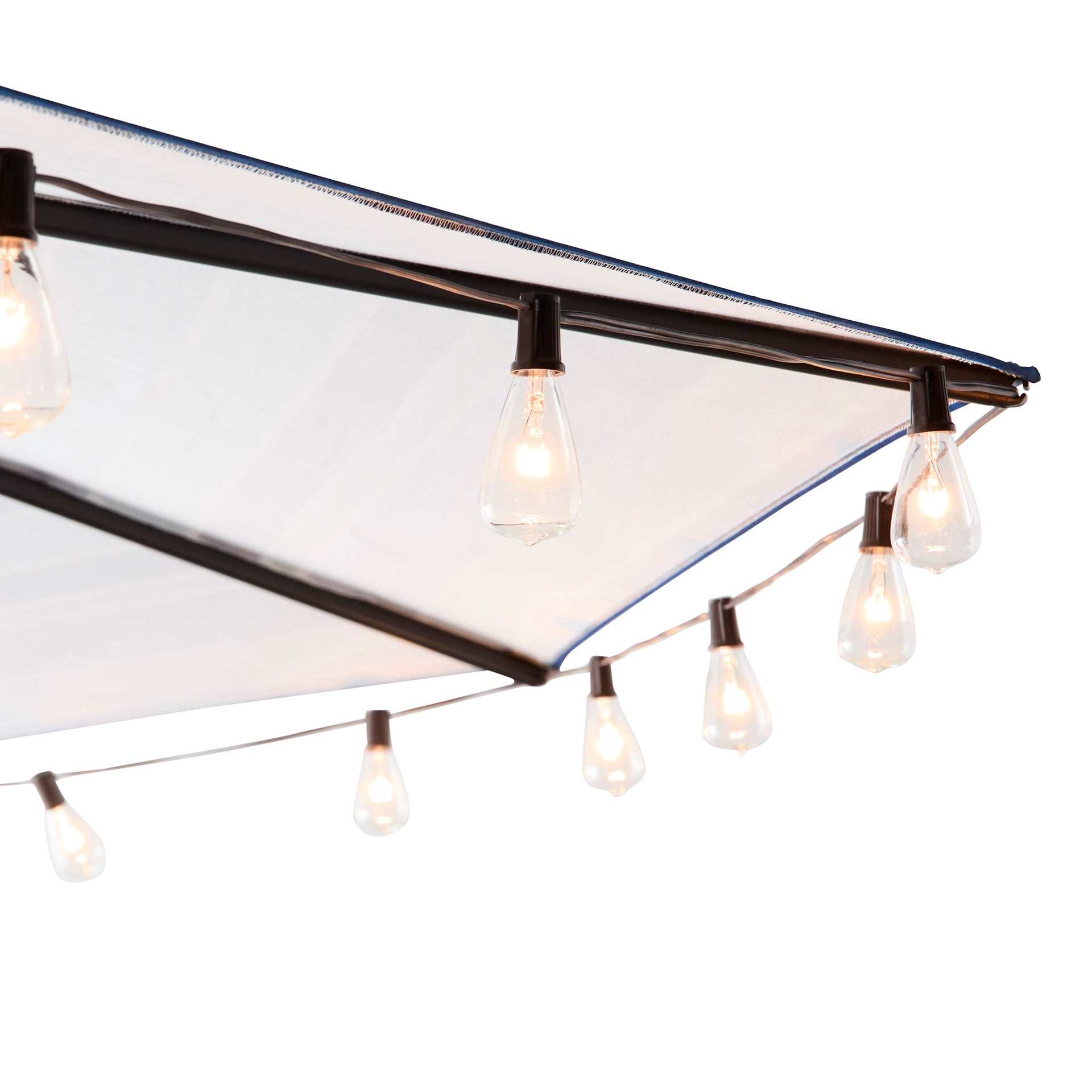 slide 4 of 6, allen + roth 9-ft Aluminum Blue Auto-tilt Market Patio Umbrella, 1 ct