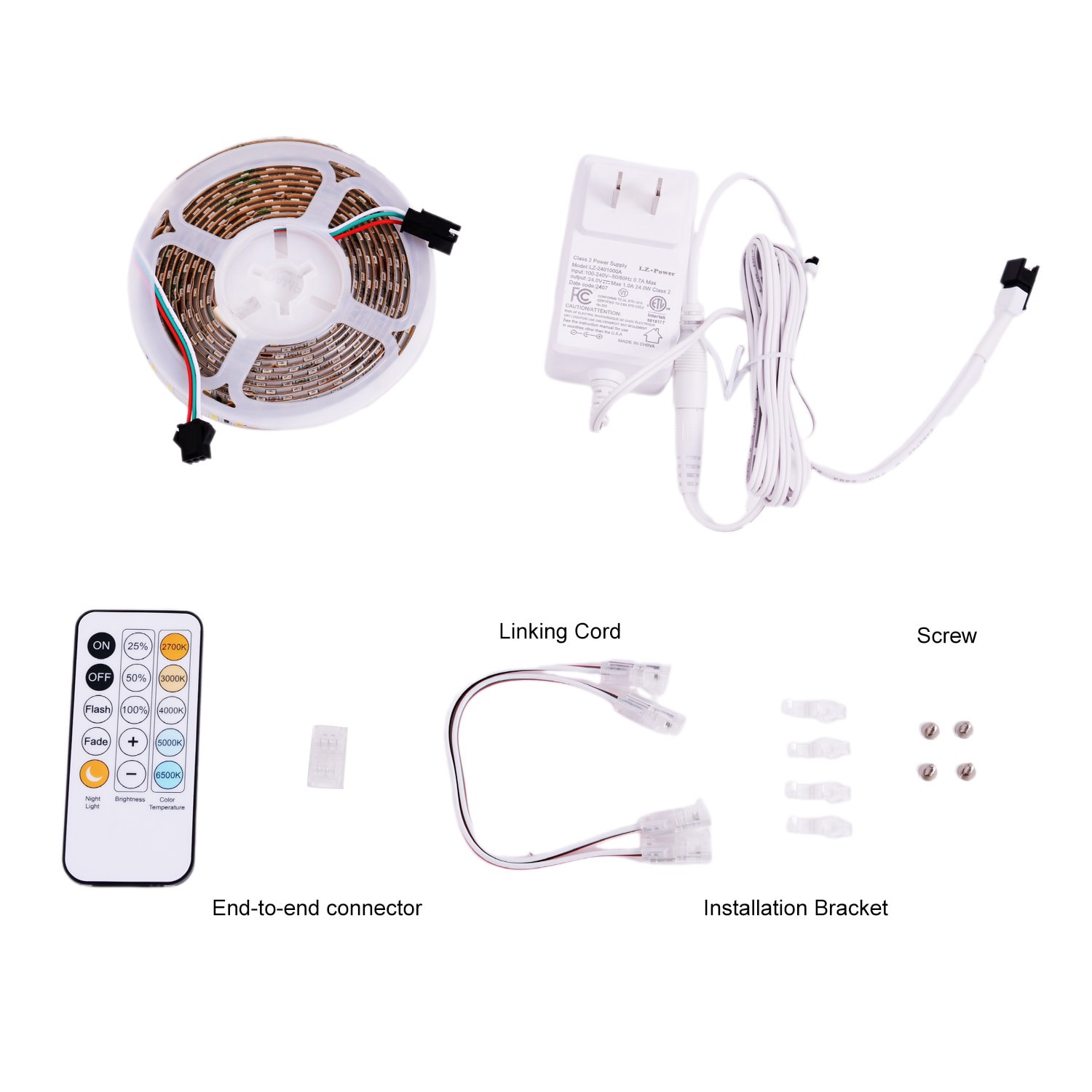 slide 4 of 6, Utilitech Indoor 8.0-ft LED Switchable White Strip Light, 1 ct