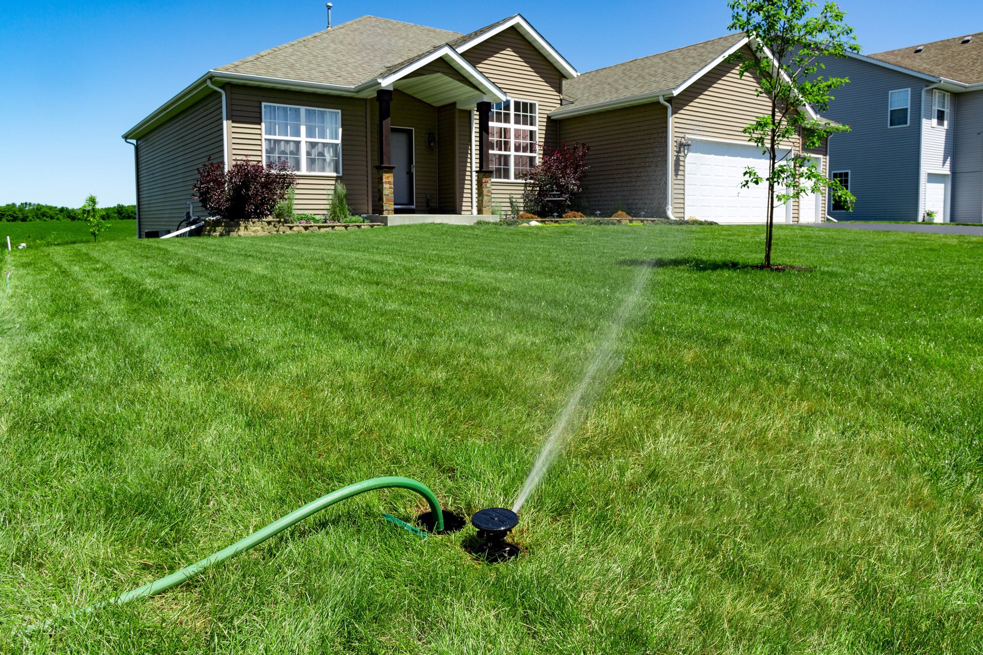 slide 5 of 6, Rain Bird Click-N-Go 5200-sq ft Rotating In-ground Lawn Sprinkler, 1 ct