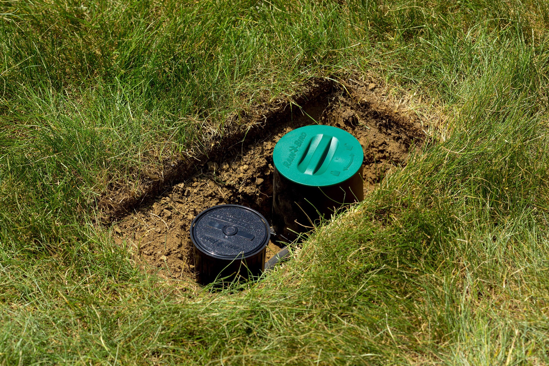 slide 3 of 6, Rain Bird Click-N-Go 5200-sq ft Rotating In-ground Lawn Sprinkler, 1 ct