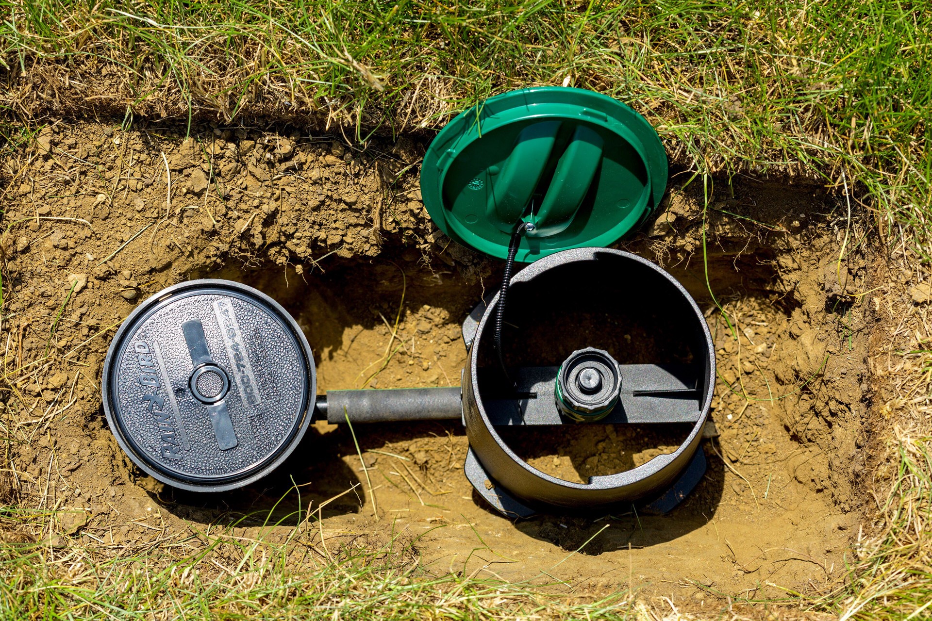 slide 2 of 6, Rain Bird Click-N-Go 5200-sq ft Rotating In-ground Lawn Sprinkler, 1 ct