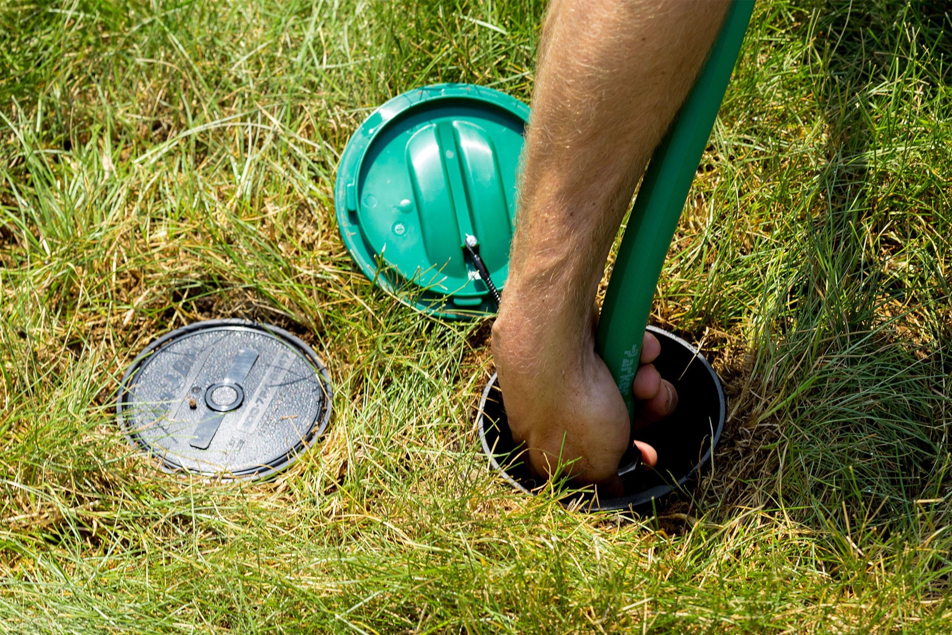 slide 6 of 6, Rain Bird Click-N-Go 5200-sq ft Rotating In-ground Lawn Sprinkler, 1 ct