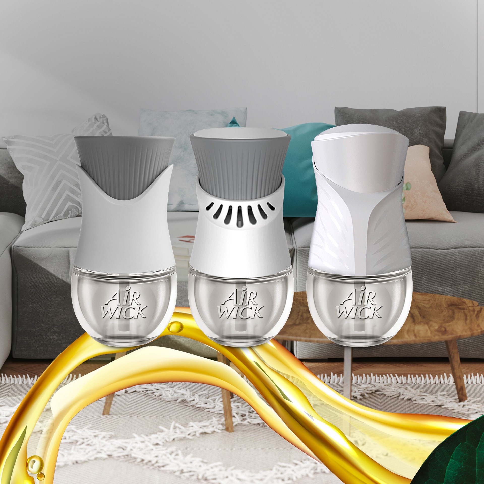 slide 5 of 5, Air Wick 5 -Count Fresh Linen Device/Refill Air Freshener 7 -Pack, 1 ct