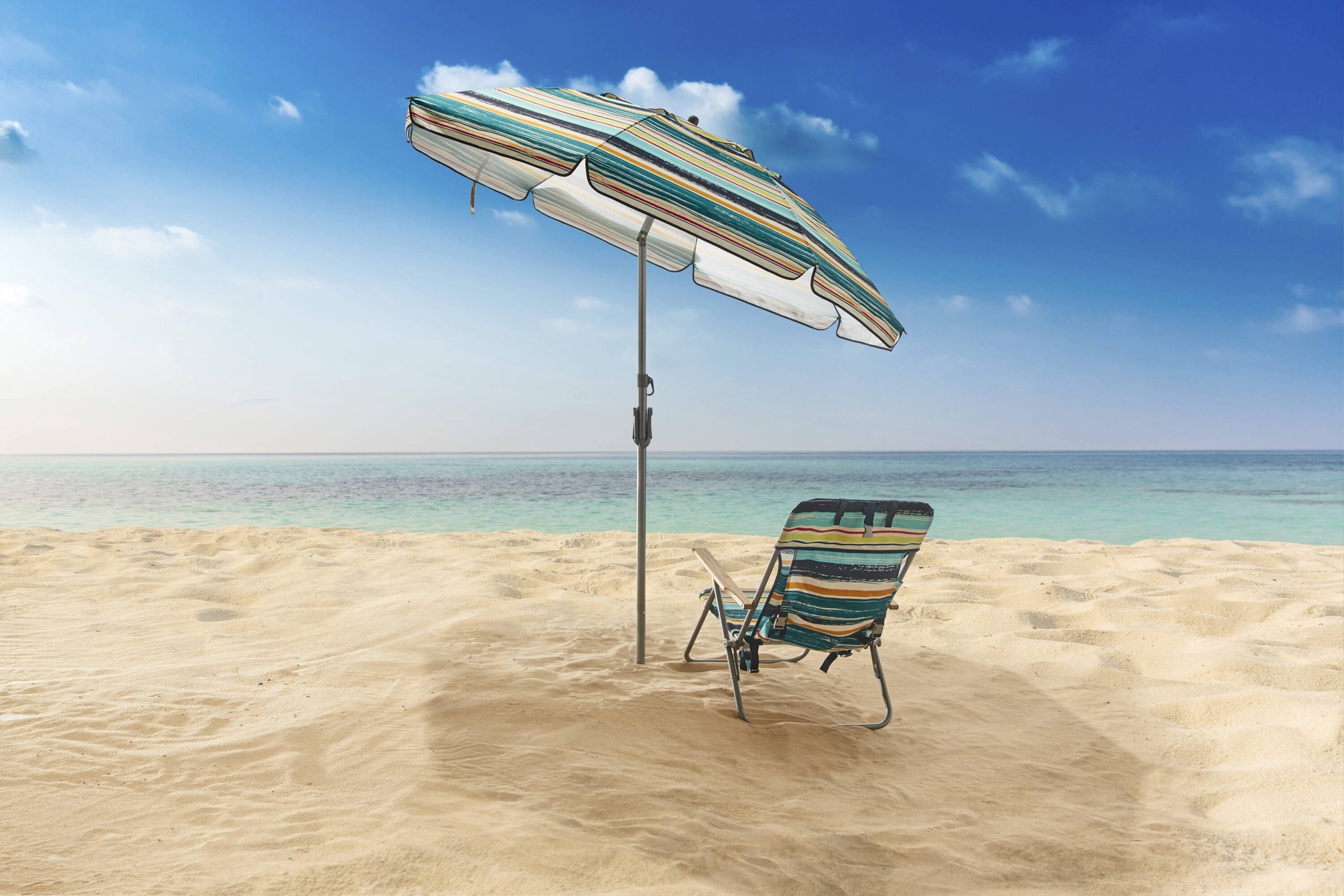 slide 3 of 6, Style Selections 6.5-ft Silver Beach Umbrella, 1 ct