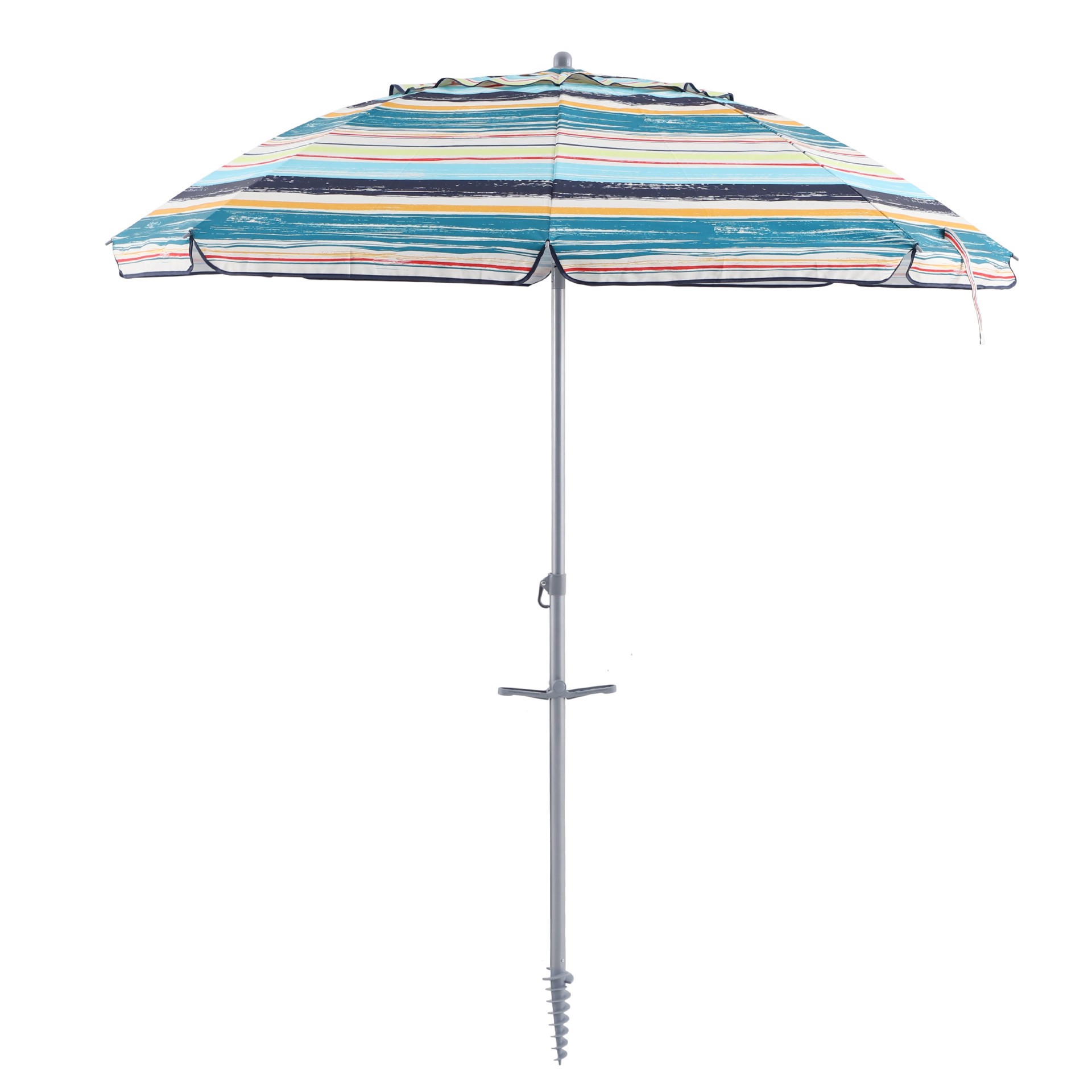 slide 1 of 6, Style Selections 6.5-ft Silver Beach Umbrella, 1 ct