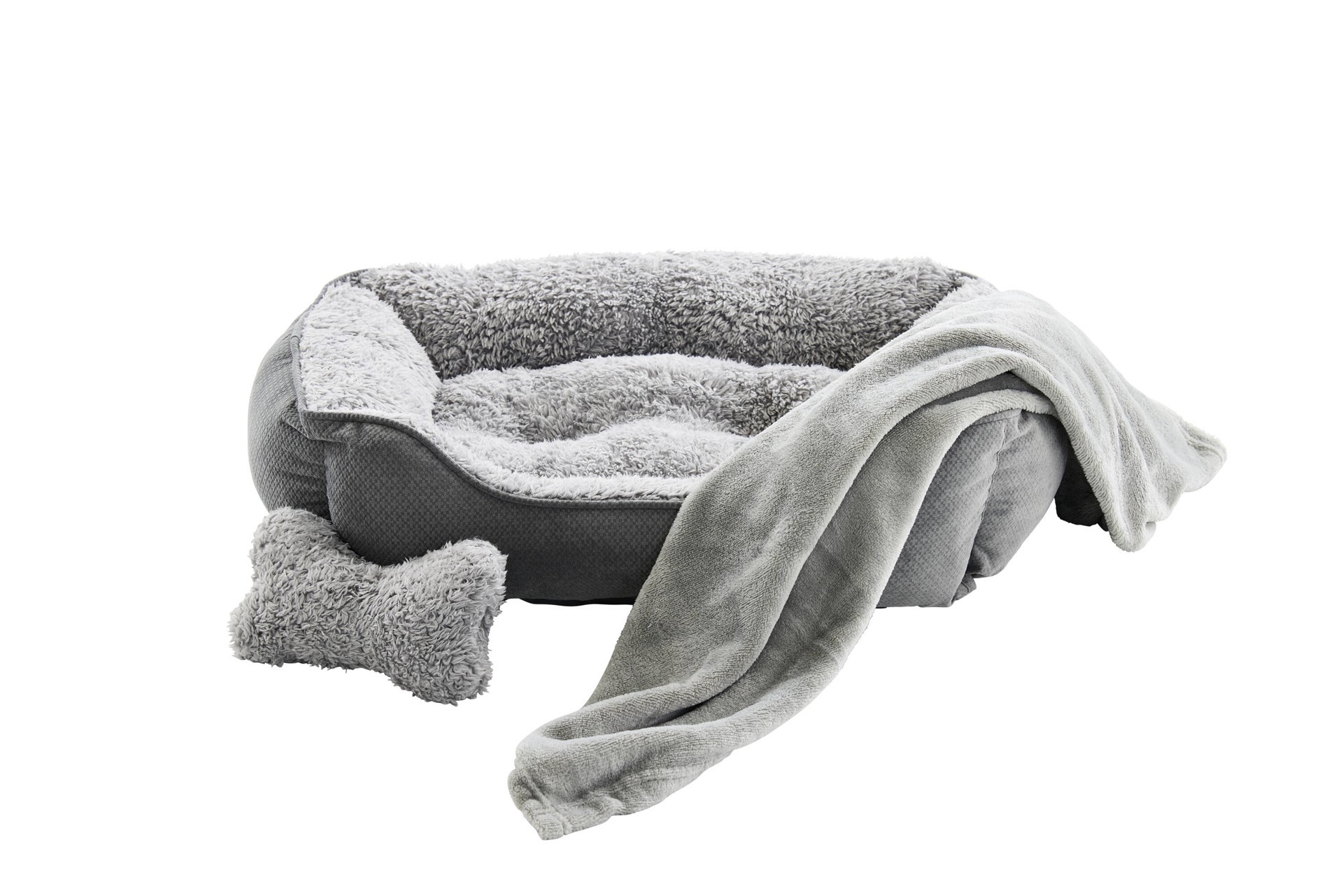 slide 4 of 6, Style Selections Rectangular Gray Polyester Bolster ( Medium ), 1 ct