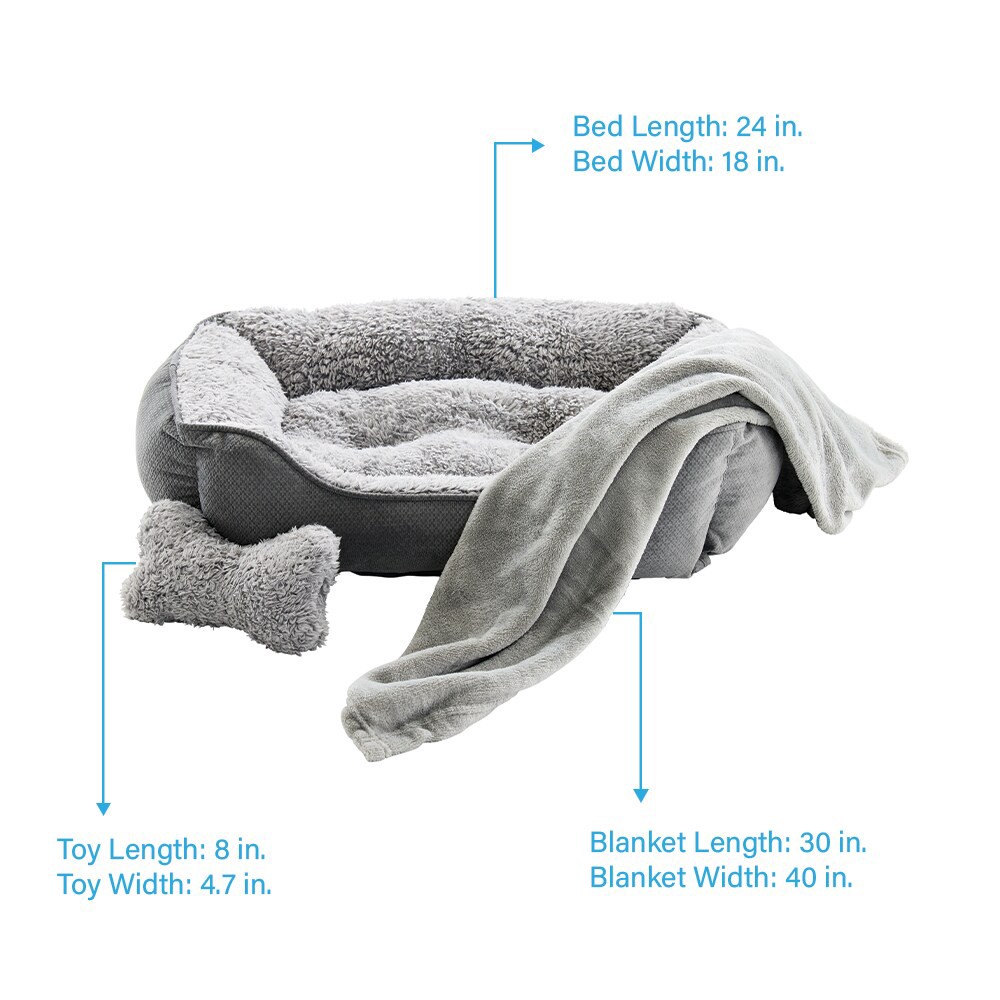 slide 3 of 6, Style Selections Rectangular Gray Polyester Bolster ( Medium ), 1 ct