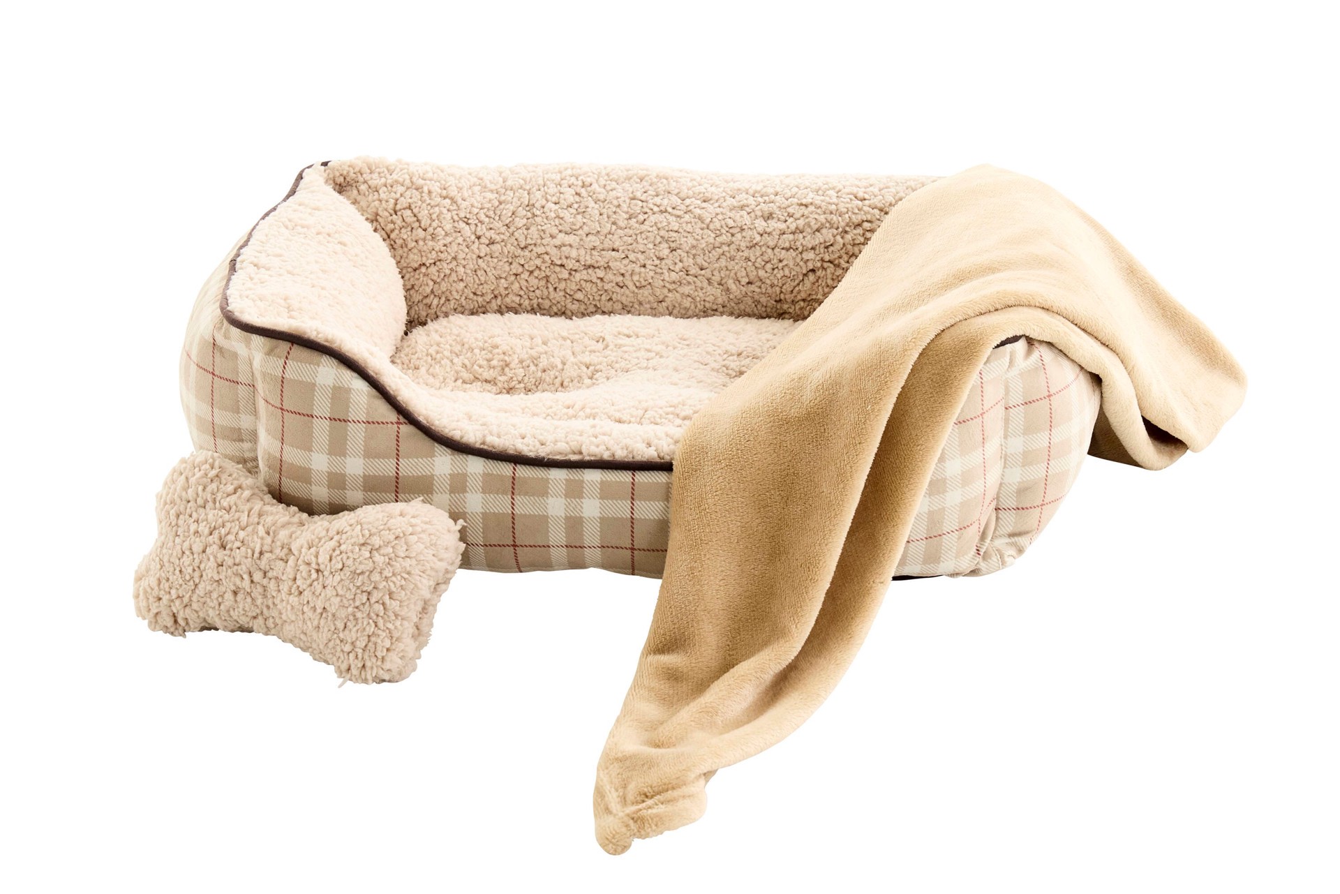 slide 4 of 6, Style Selections Rectangular Tan Polyester Bolster ( Medium ), 1 ct