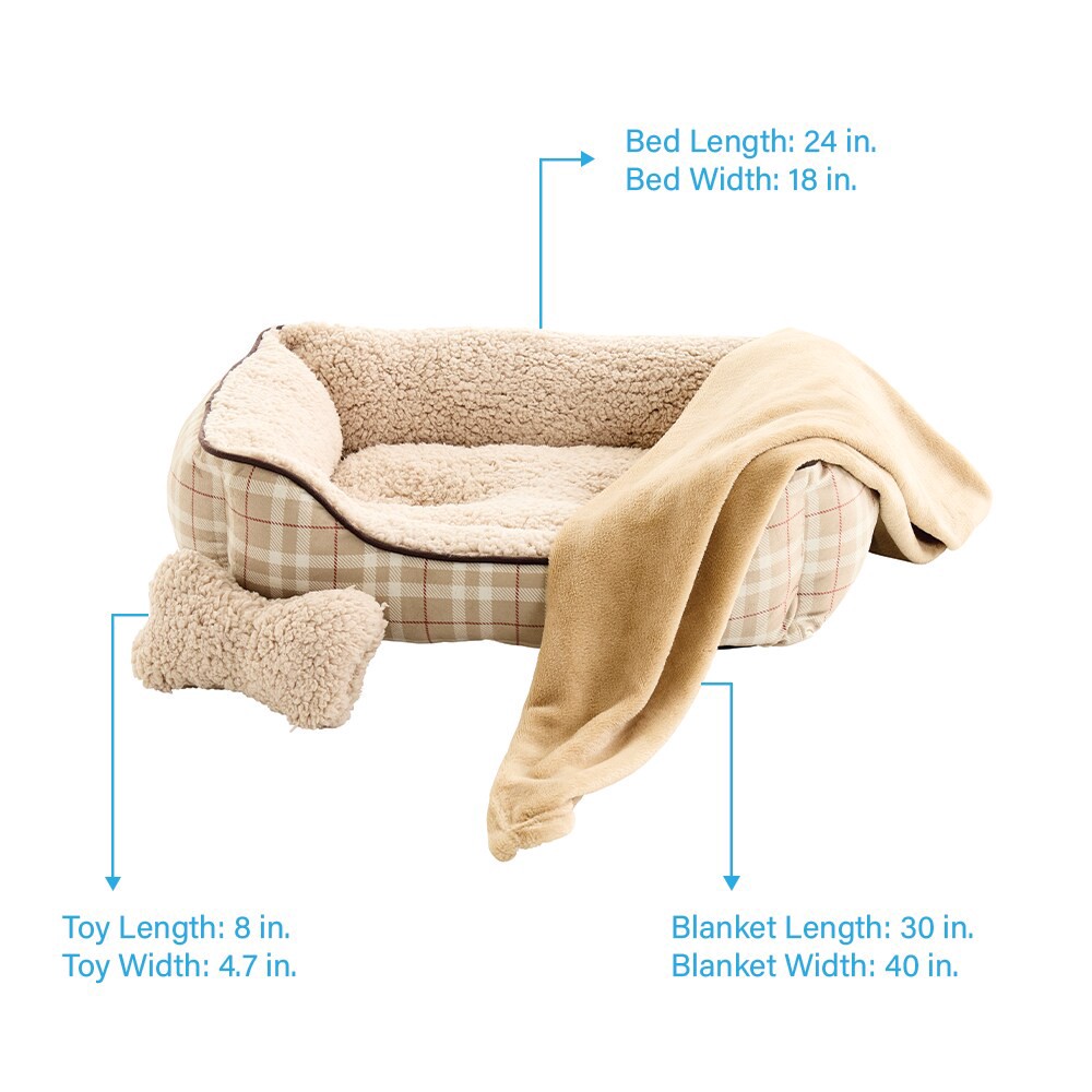 slide 3 of 6, Style Selections Rectangular Tan Polyester Bolster ( Medium ), 1 ct