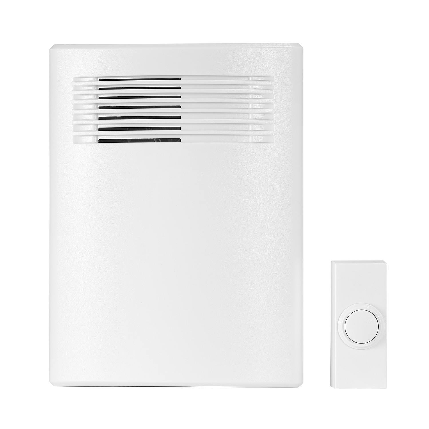 slide 1 of 6, Utilitech White Wireless Doorbell Doorbell kit, 1 ct