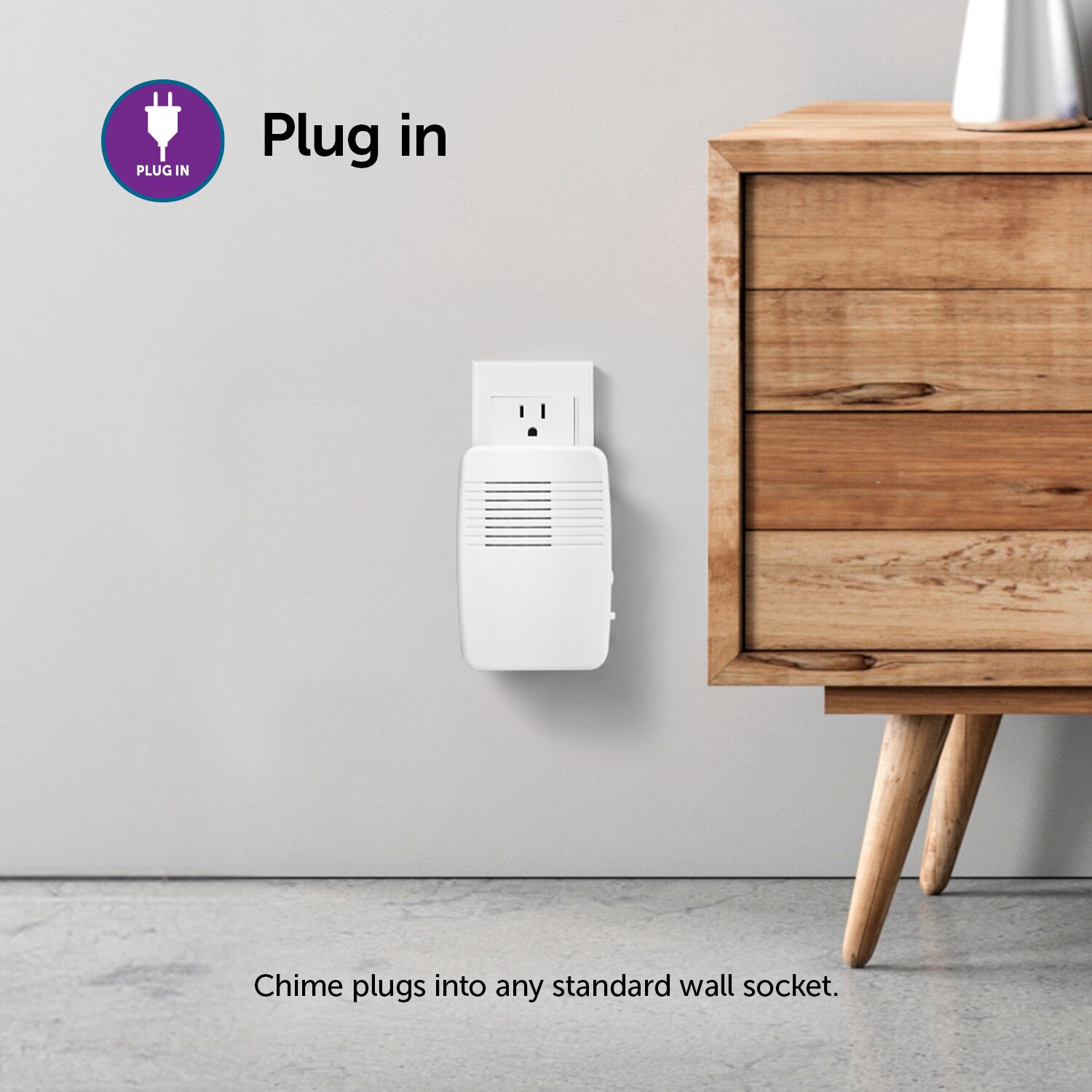 slide 2 of 6, Utilitech White Wireless Doorbell Doorbell kit, 1 ct