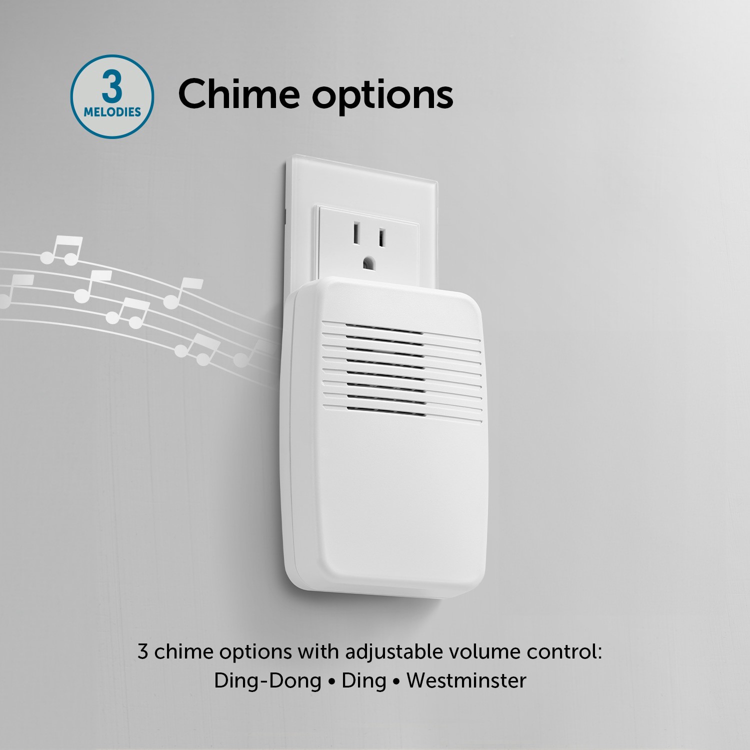 slide 3 of 6, Utilitech White Wireless Doorbell Doorbell kit, 1 ct