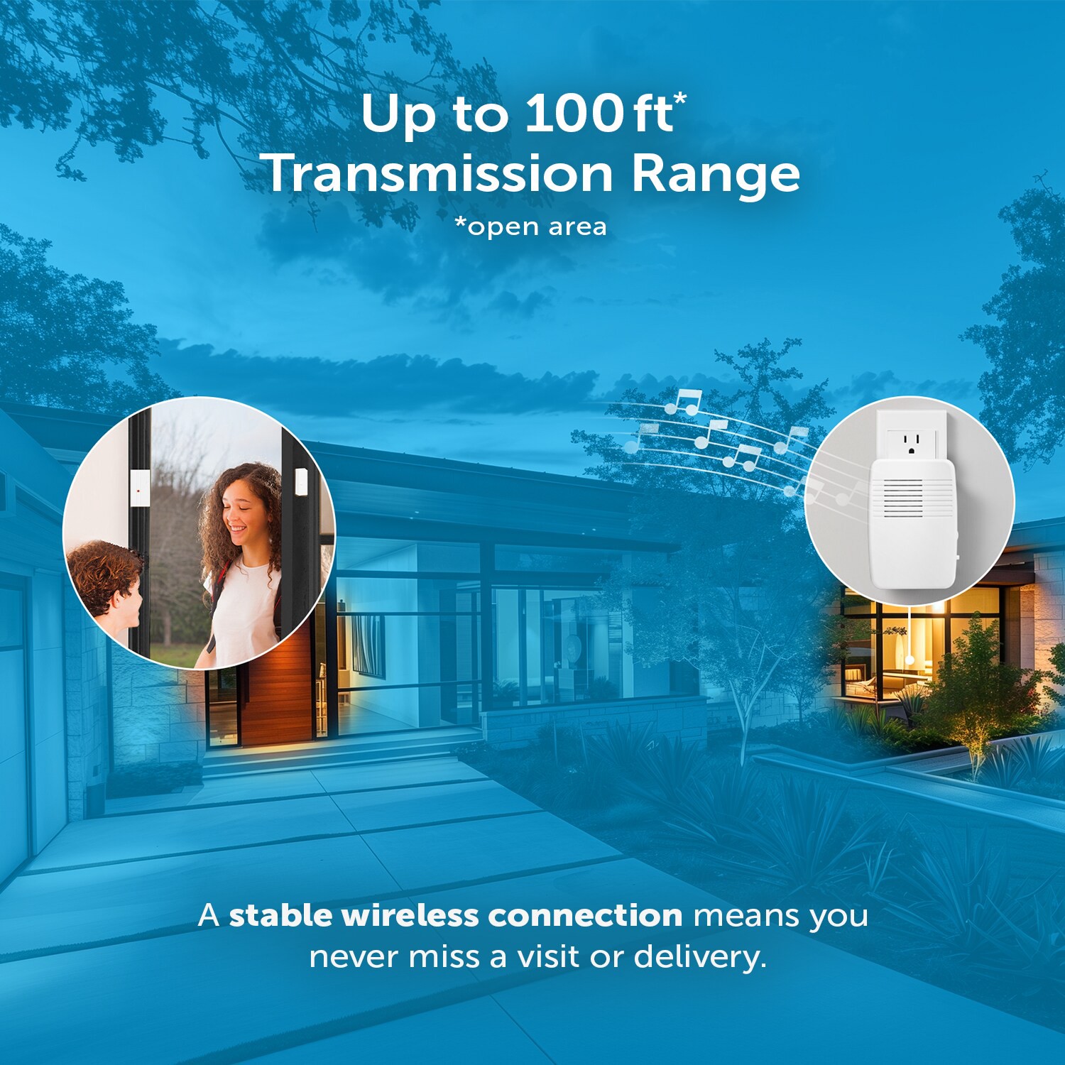 slide 5 of 6, Utilitech White Wireless Doorbell Doorbell kit, 1 ct