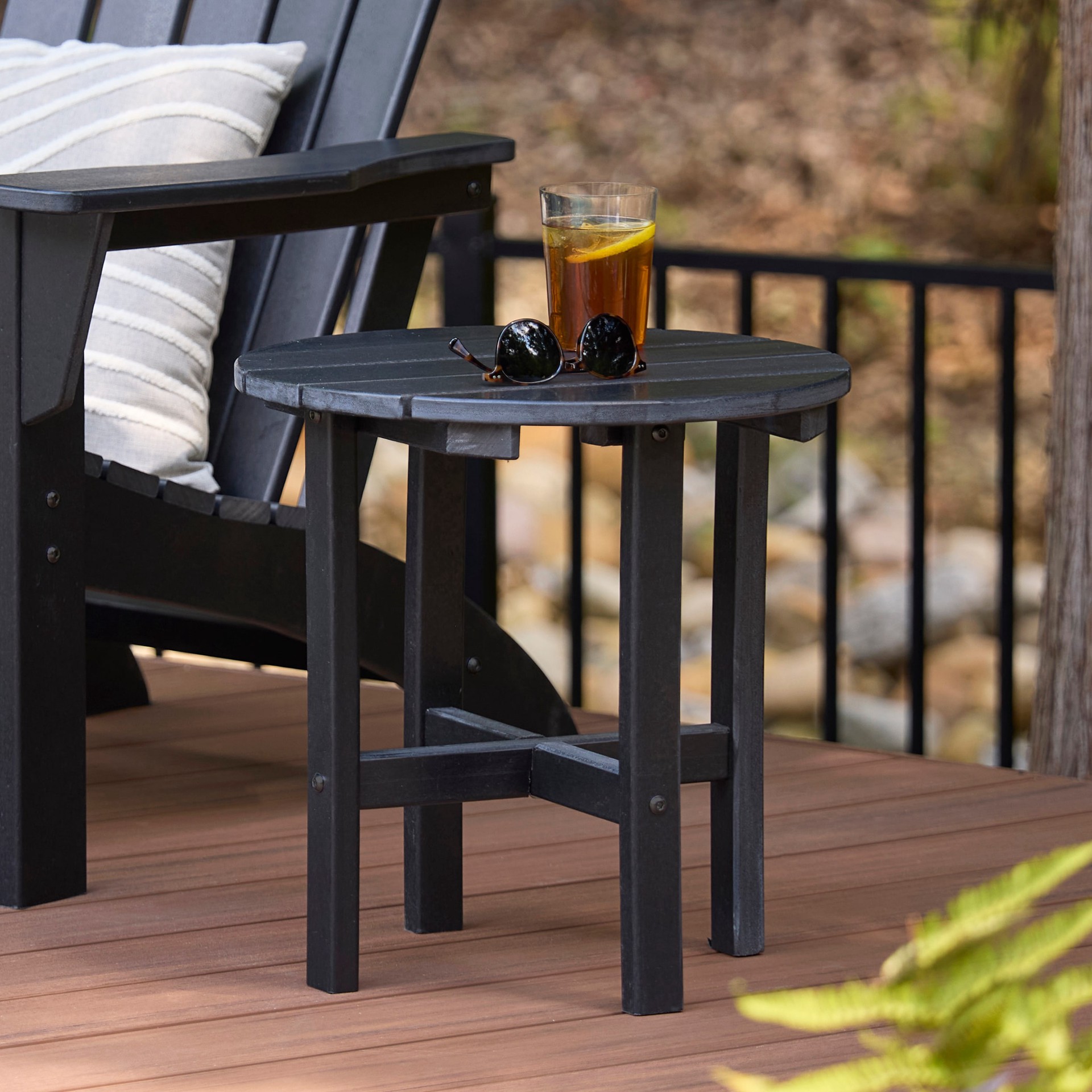 slide 2 of 6, Style Selections Round Outdoor Balcony 18-in W x 18-in L, 1 ct