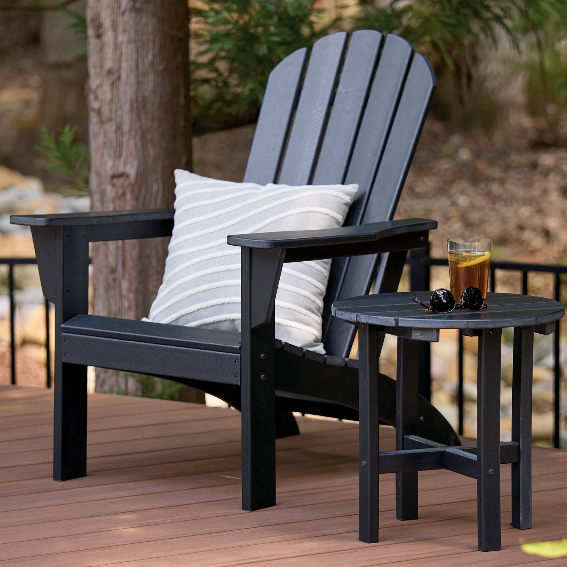 slide 5 of 6, Style Selections Round Outdoor Balcony 18-in W x 18-in L, 1 ct