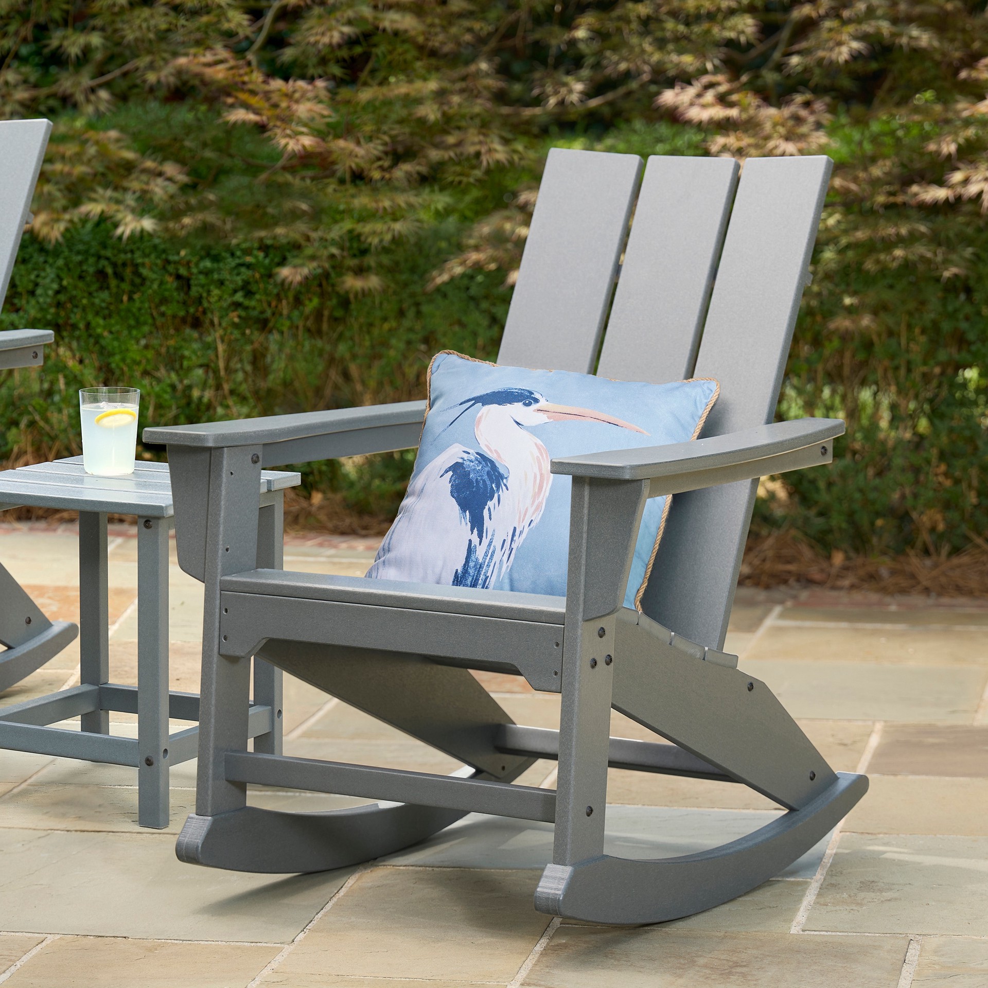 slide 5 of 6, Style Selections Gray HDPE Frame Adirondack Chair with Slat Seat, 1 ct