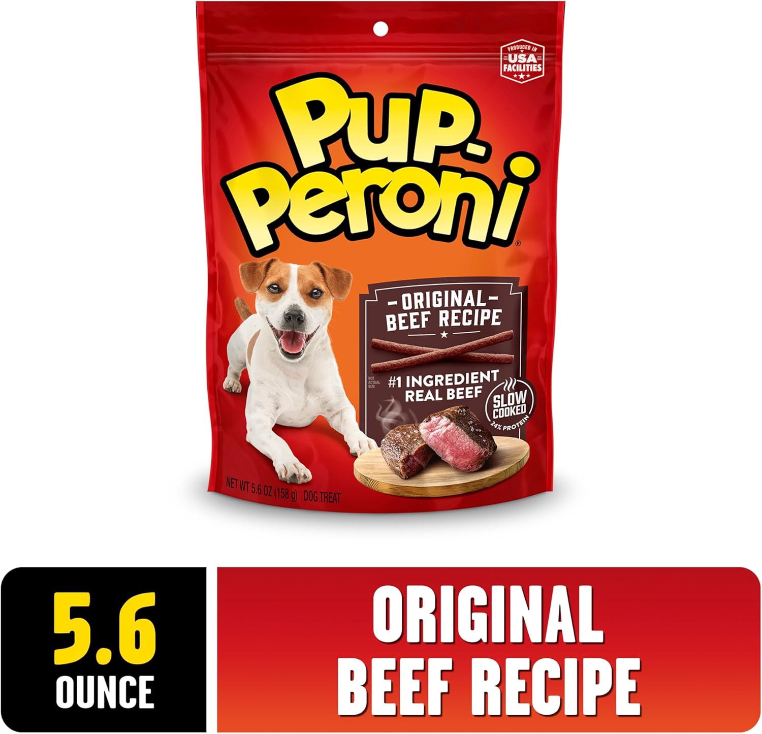 slide 2 of 6, Pup-Peroni No-rawhide chews for Dog beef Flavor 5.6 Ounce(s), 1 ct