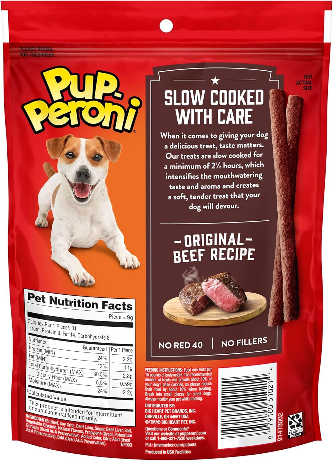 slide 3 of 6, Pup-Peroni No-rawhide chews for Dog beef Flavor 5.6 Ounce(s), 1 ct