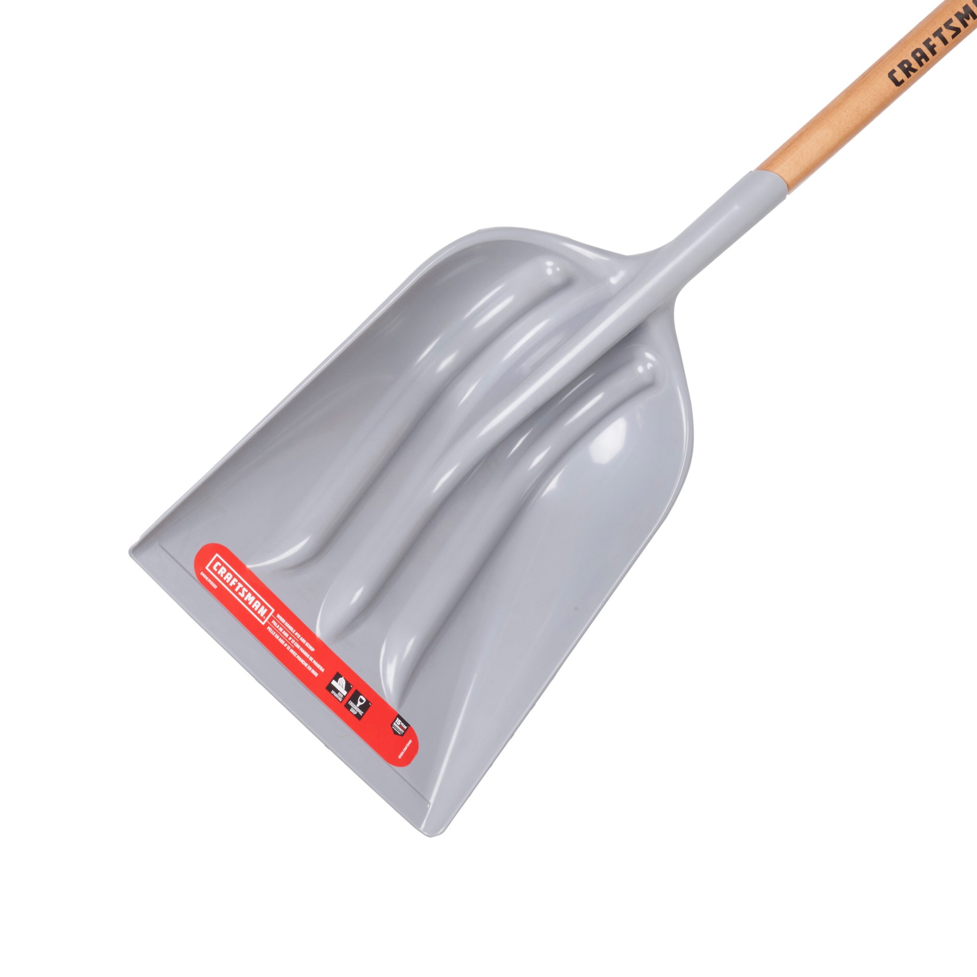 slide 2 of 6, CRAFTSMAN 27-in Wood D-Handle Scoop, 1 ct