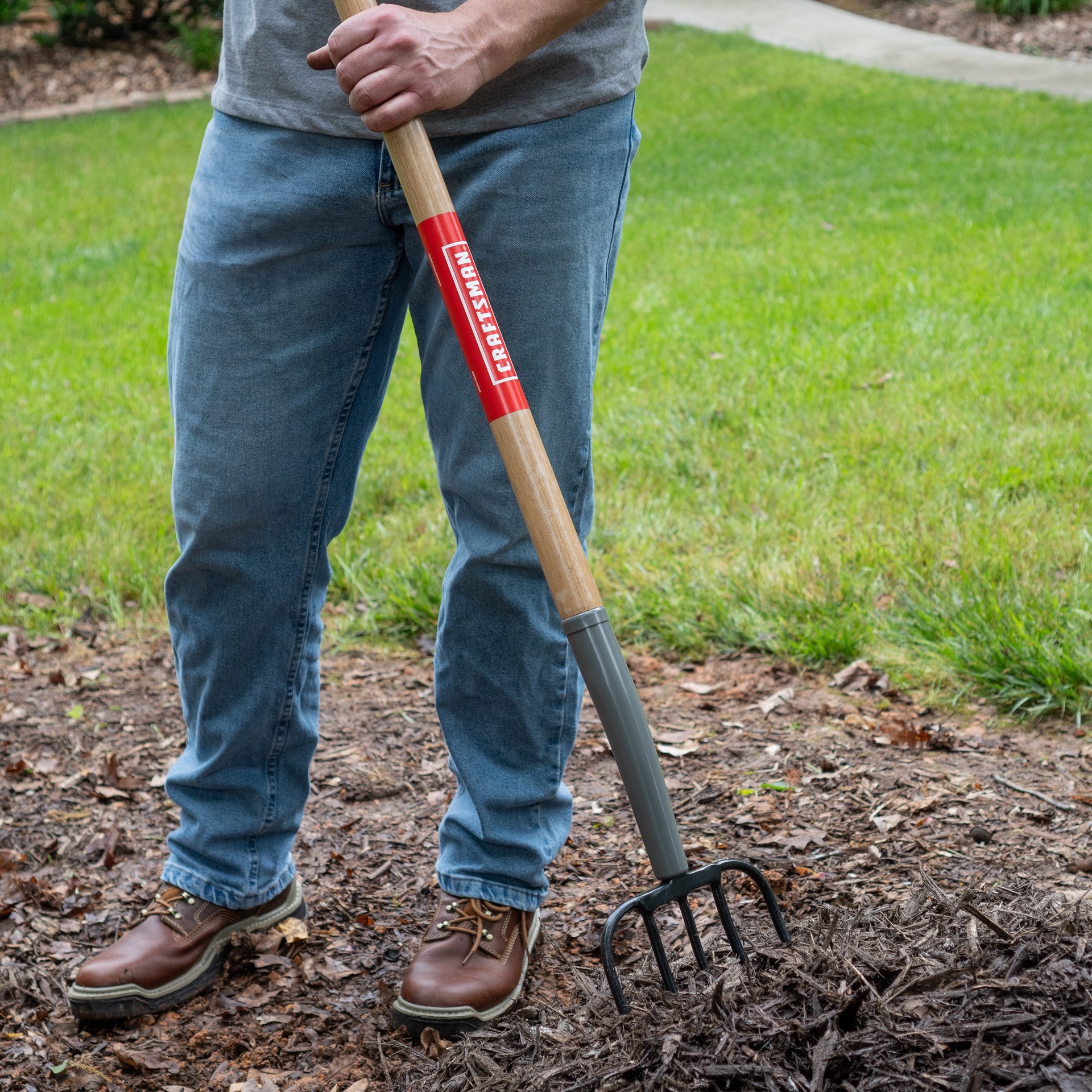 slide 6 of 6, CRAFTSMAN 48 L Wood -Handle Steel Manure fork, 1 ct